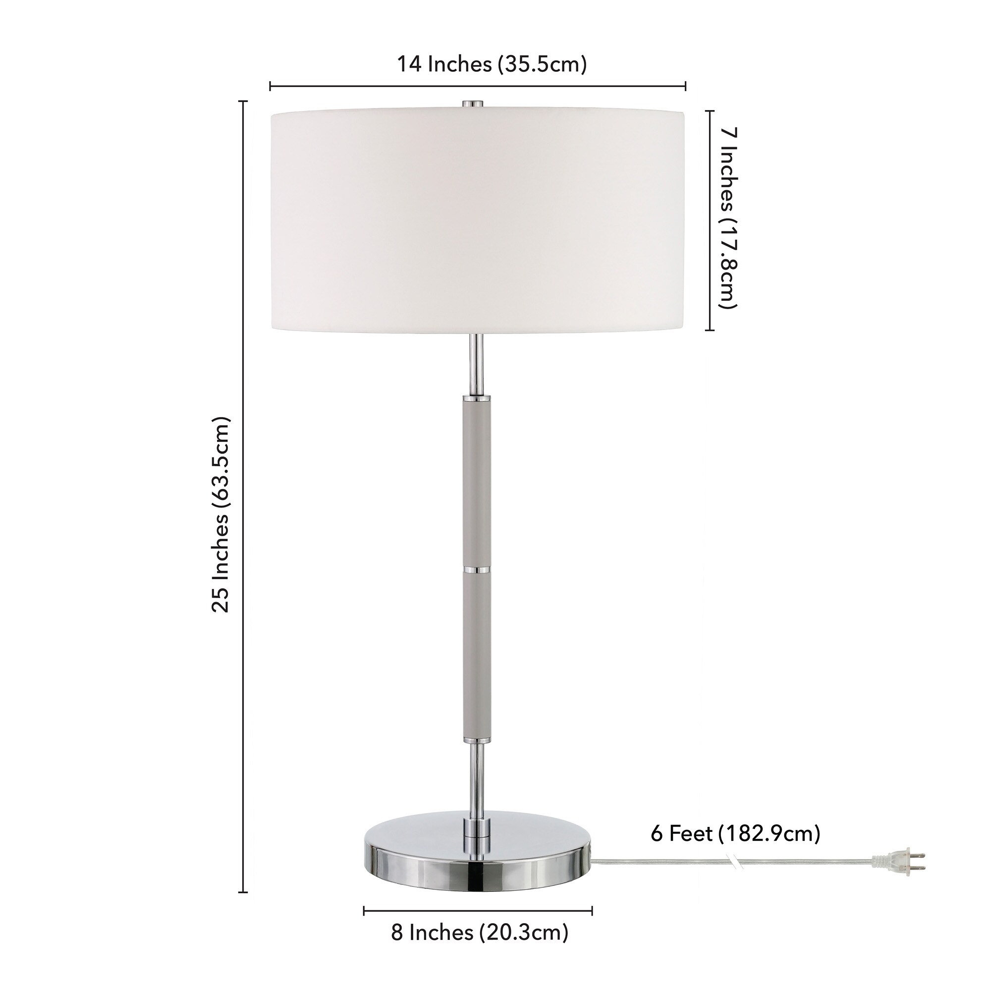 denley nickel floor lamp