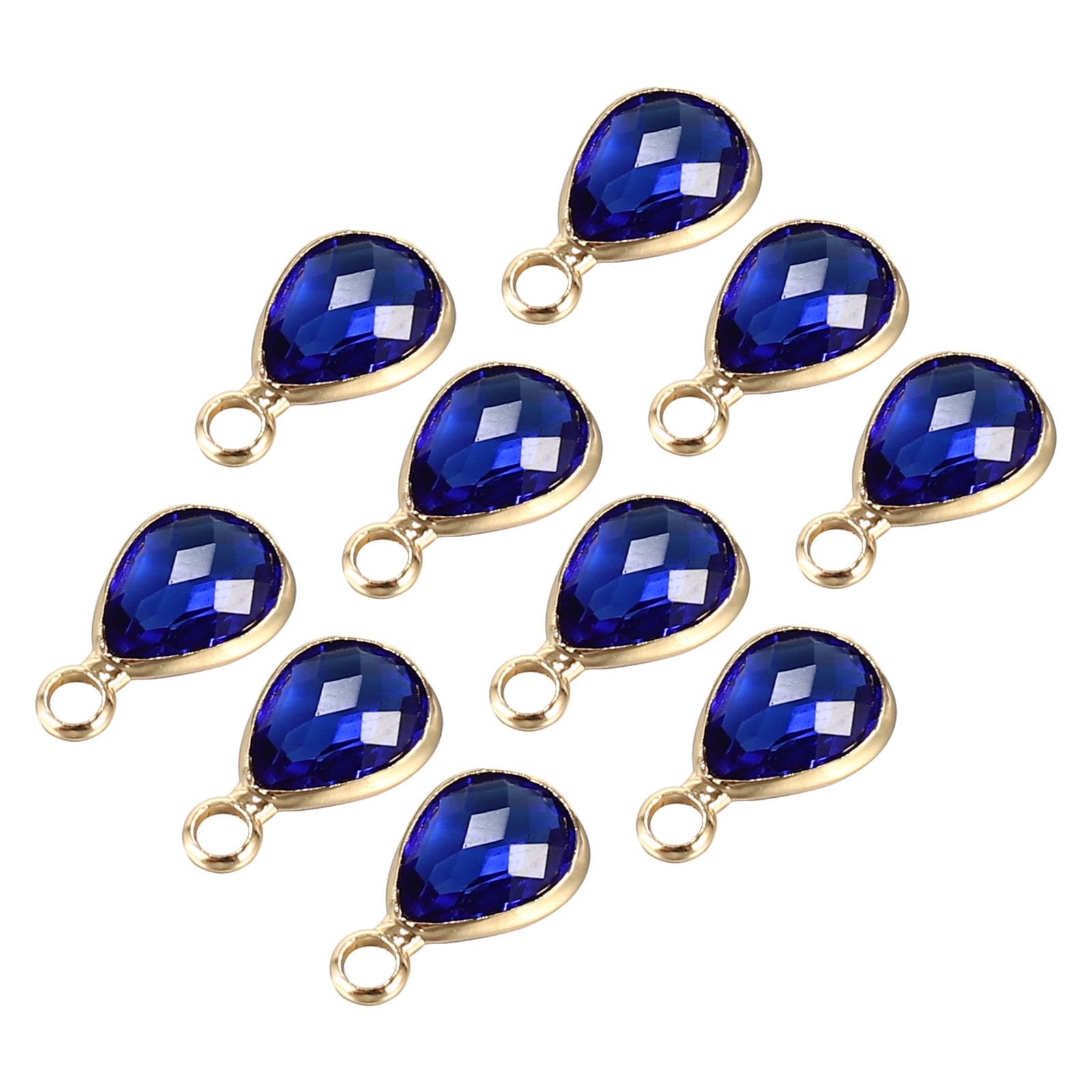 PATIKIL - 10pcs Birthstone Charm Beads Drop Pendant Crystal Handmade Birthstone 0.47 x 0.24-Inch ...