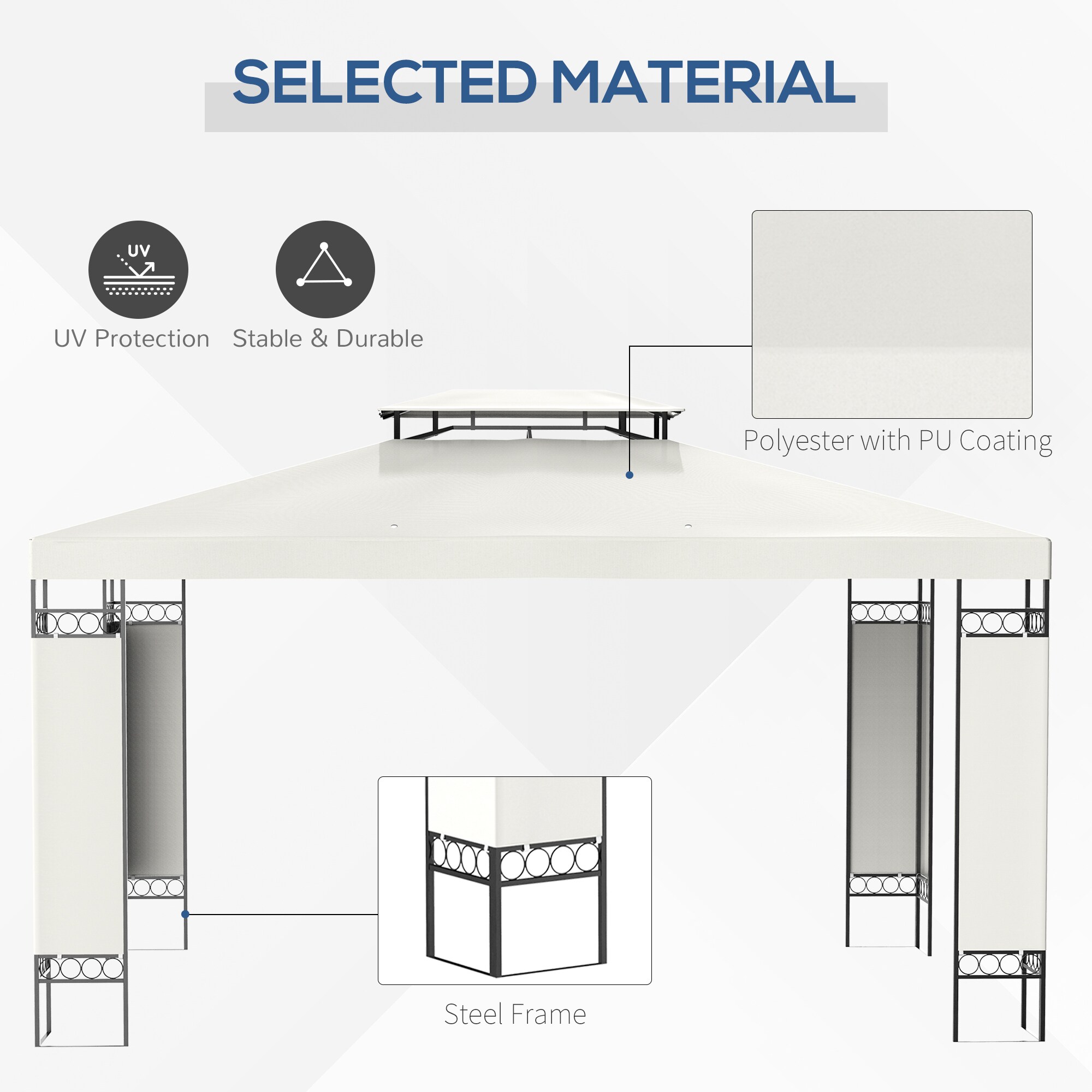 Outsunny 84C-290CW Wood-Resin-Gazebos - View #5