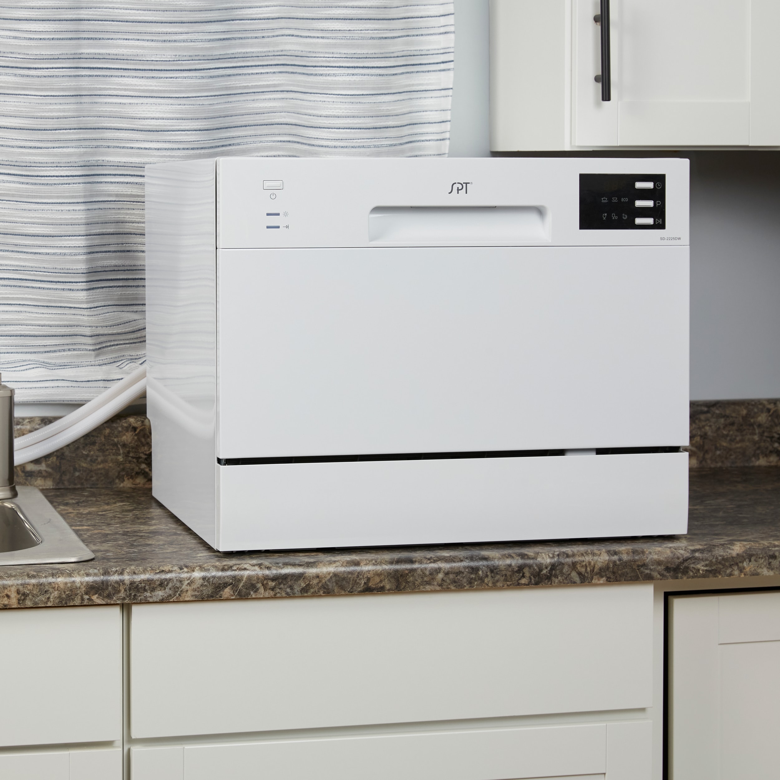 Comfee' 16.5 in. White Electronic Countertop 120-volt Dishwasher