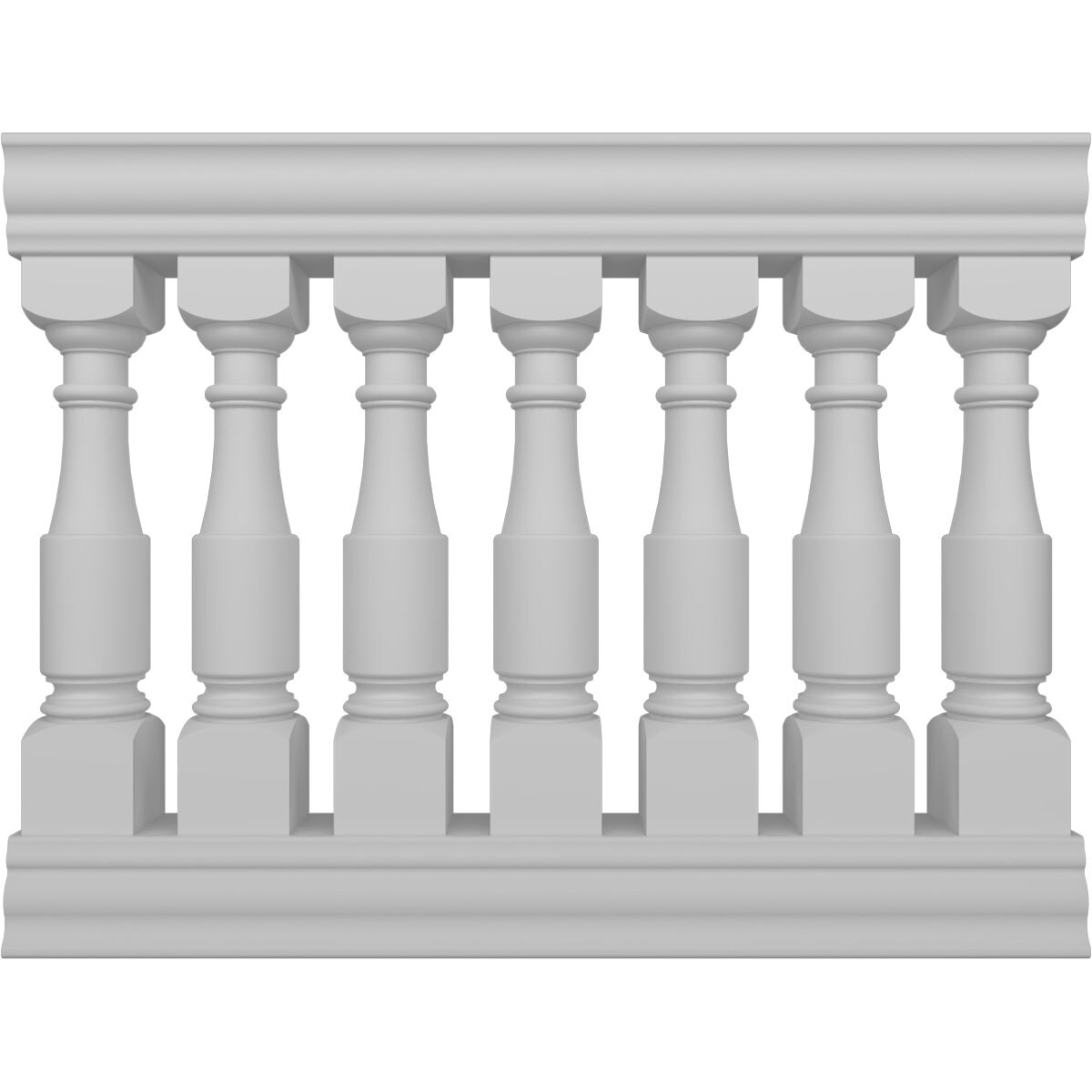 Ekena Millwork BALK40X048HMD FiberThane 4-Feet x 40-Inches Hamilton Fiberglass Deck Rail Kit