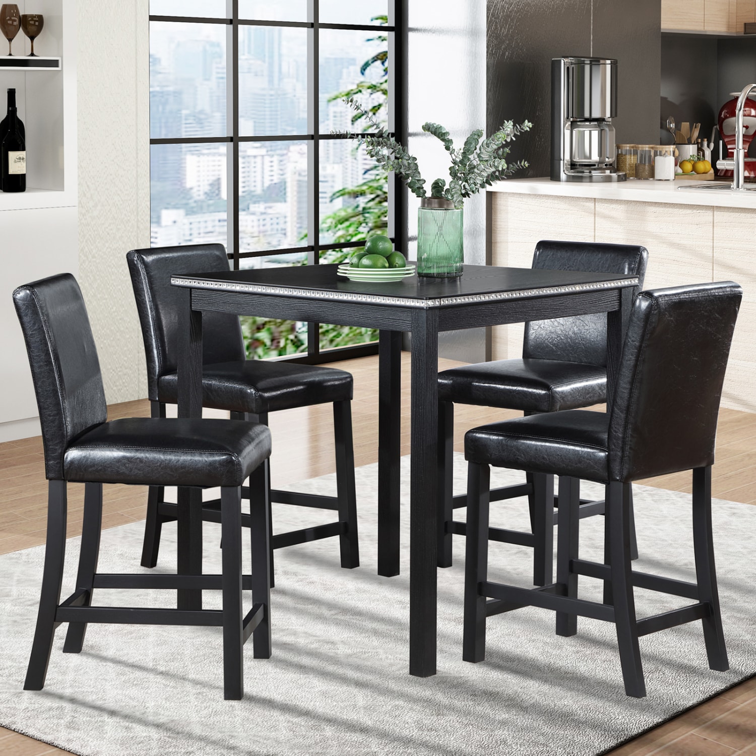 Streamdale Furniture Streamdale Elegant Counter-Height Dining Set Table ...