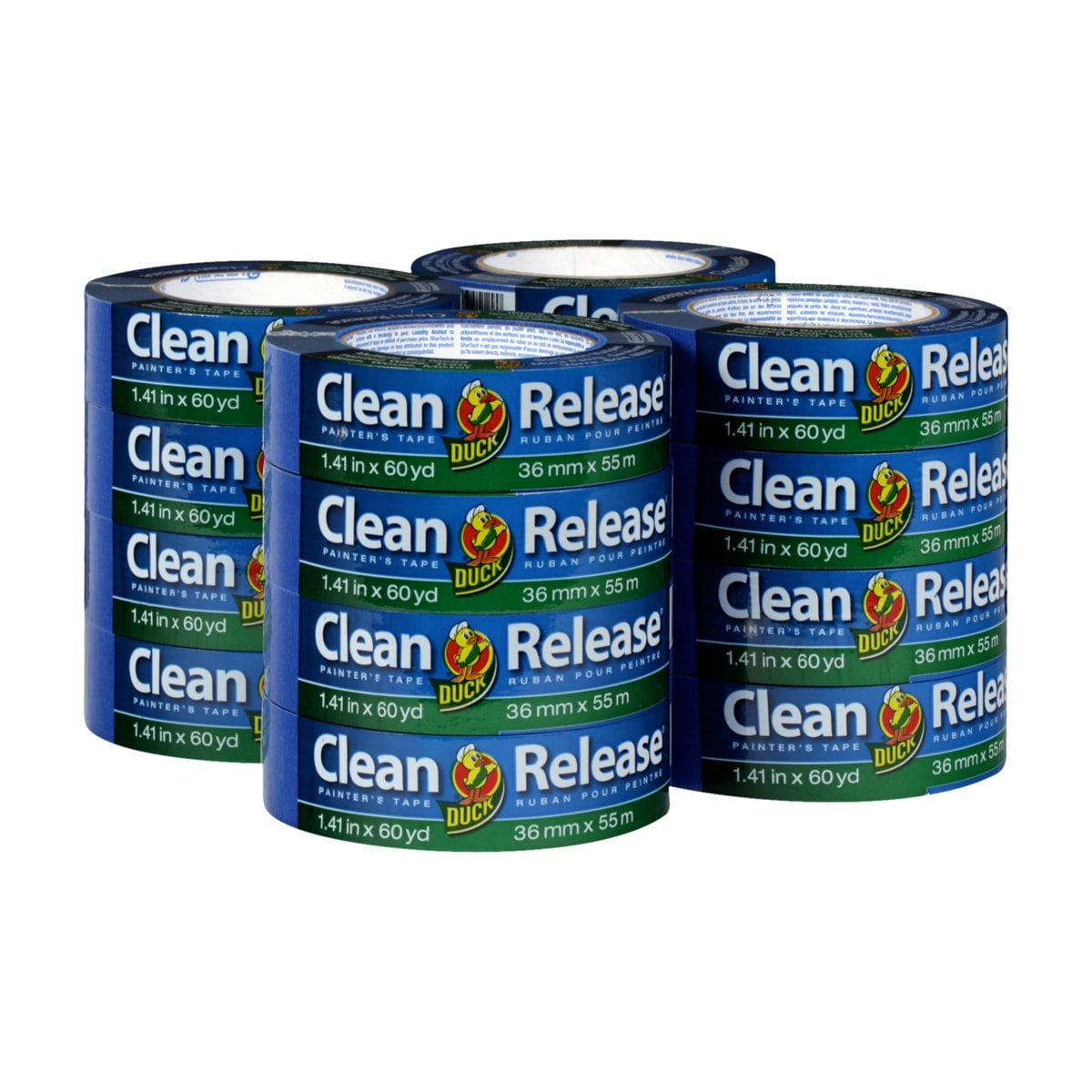 Duck  Clean Release Blue Painter's Tape 1.5-Inch (1.41-Inch x 60-Yard) 16 Rolls 960 Total Yards 284373