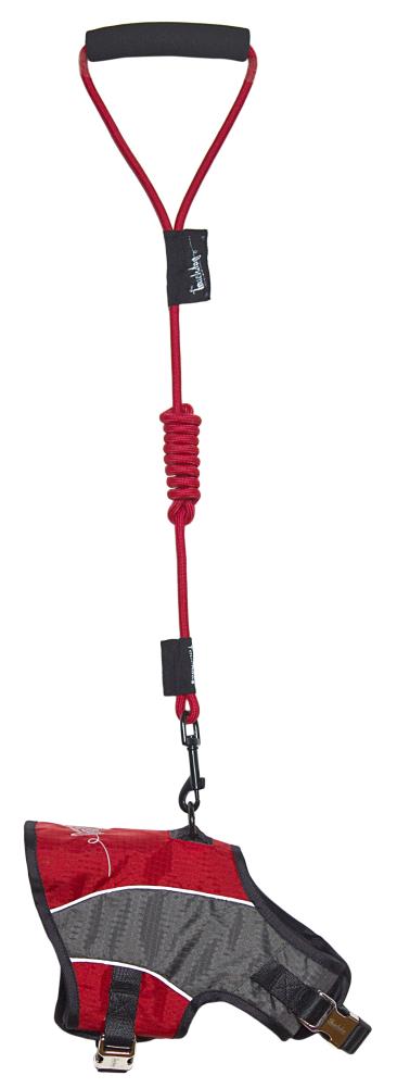 Touchdog HA21LRDLG Reflective Dark Red, Charcoal Grey Dog harness , Large