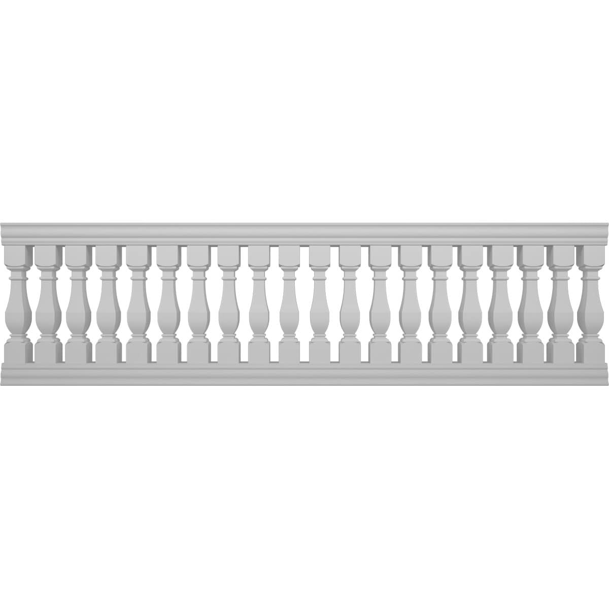 Ekena Millwork BALK42X144ACA FiberThane 12-Feet x 42-Inches Arcadian Fiberglass Deck Rail Kit