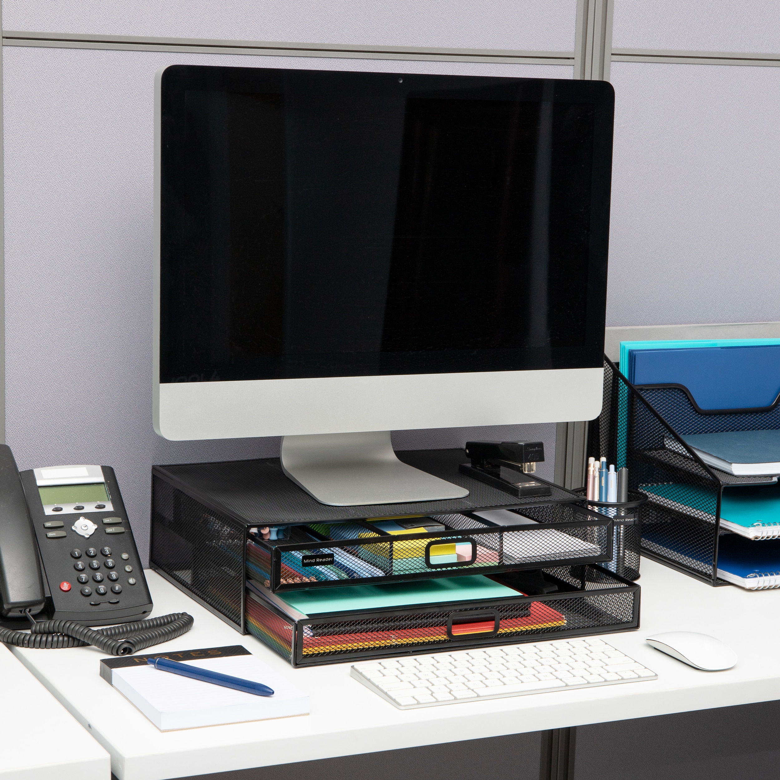 Office Desk Caddy, Fits Post-It Notes, Files, 1 Tape, Paper Clips & More!