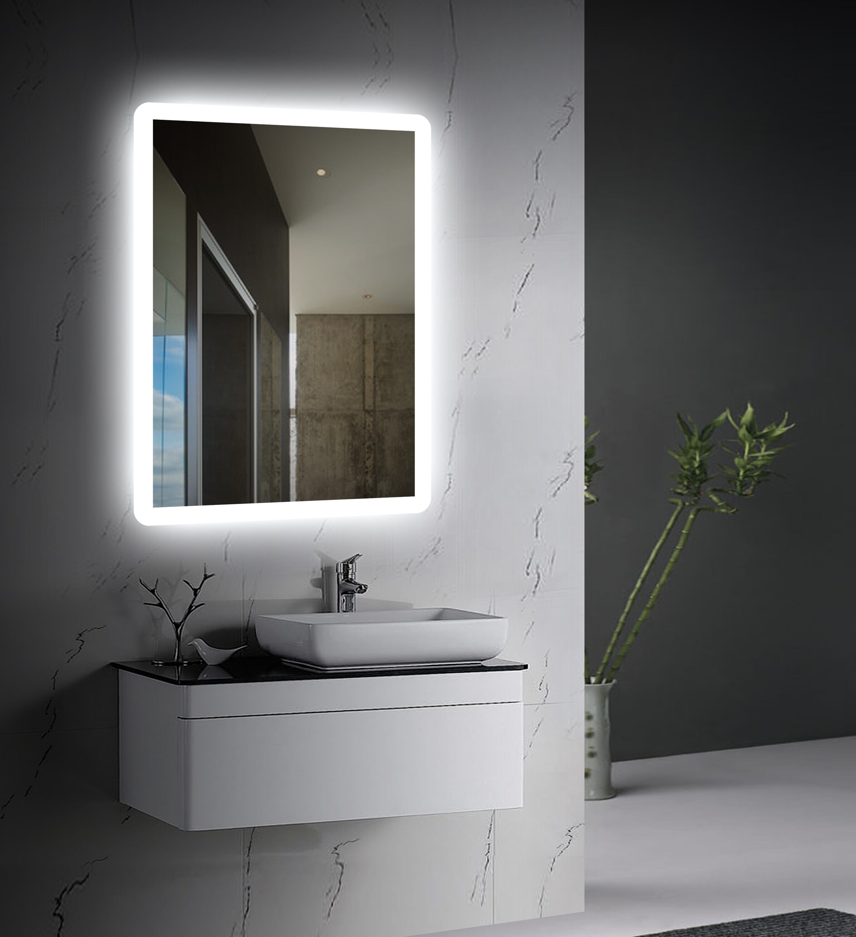 lighted IMPRESSIONS LI8349 Framed-Bath-Mirrors - View #4