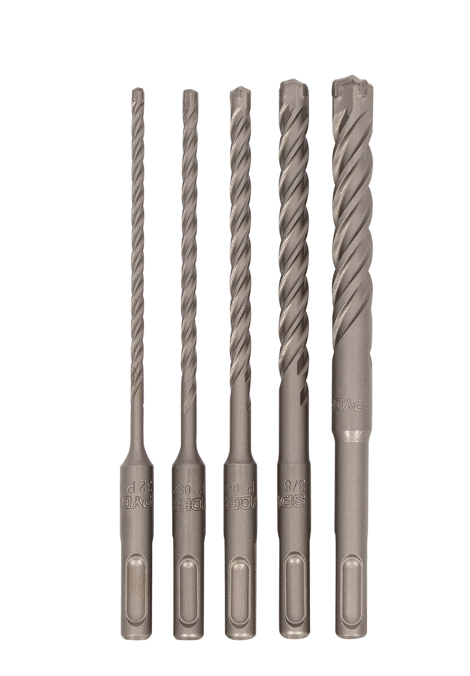 Spyder 4-Cutter 5 -Piece Assorted Carbide Masonry Drill Bit For SDS-plus drill
