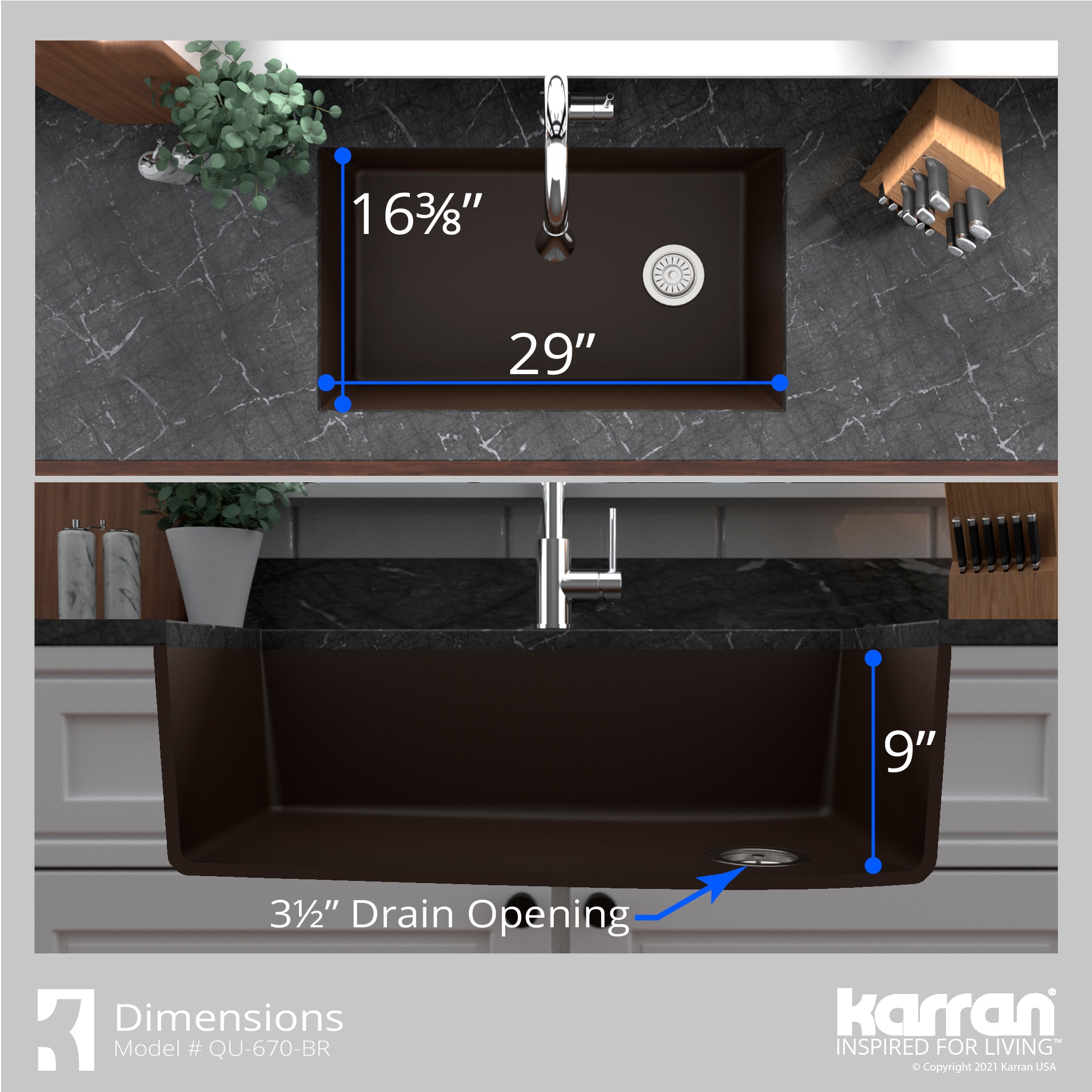 Karran QU-670-BR-PK1 Kitchen-Sinks - View #9