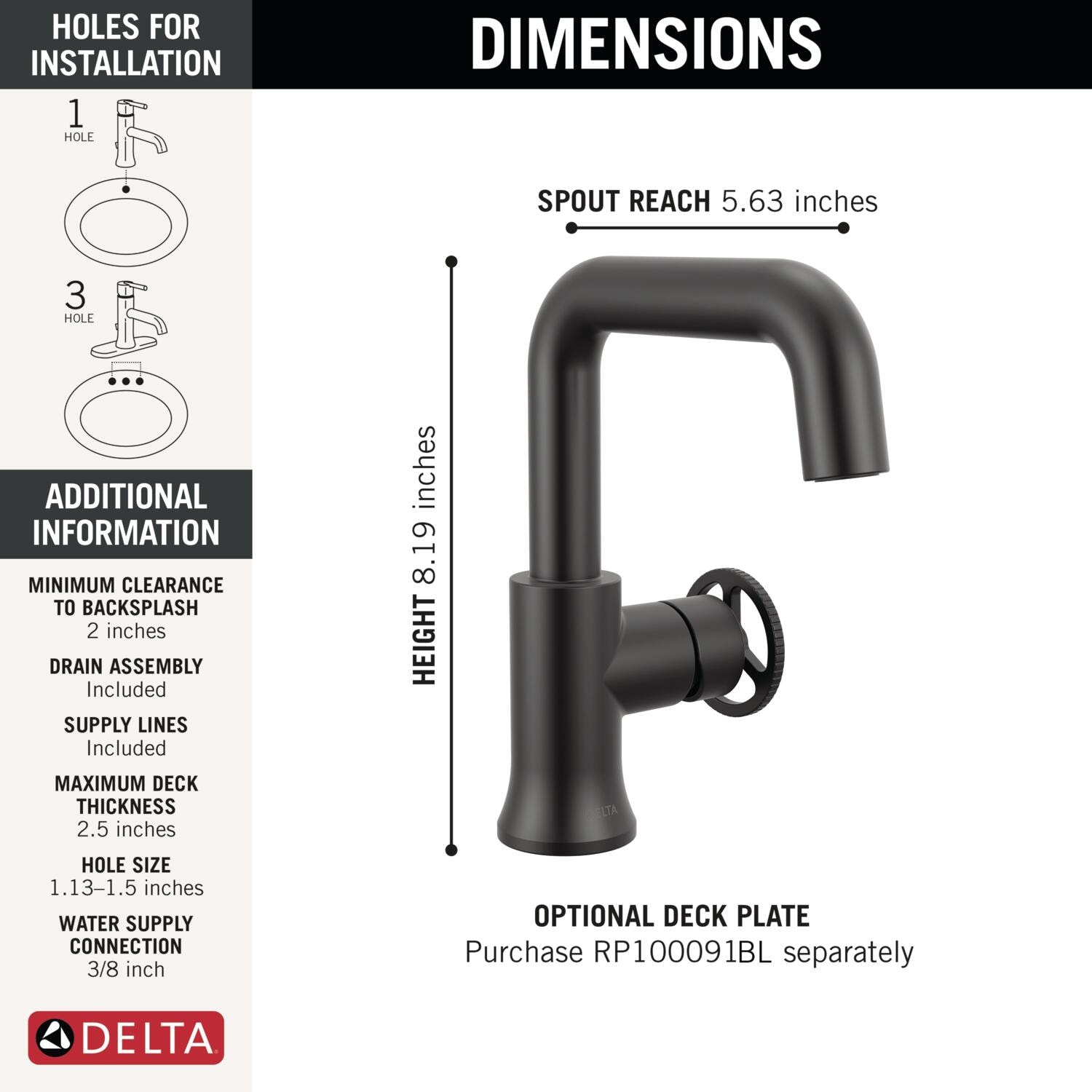 Delta 5547HAR-BL-DST Lavatory-Faucets - View #5