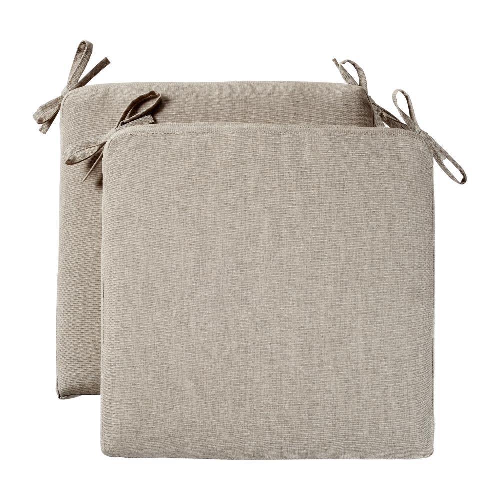 Haven Way 59-BG02DC 18-in x 18-in 2-Piece Beige Patio Chair Cushion