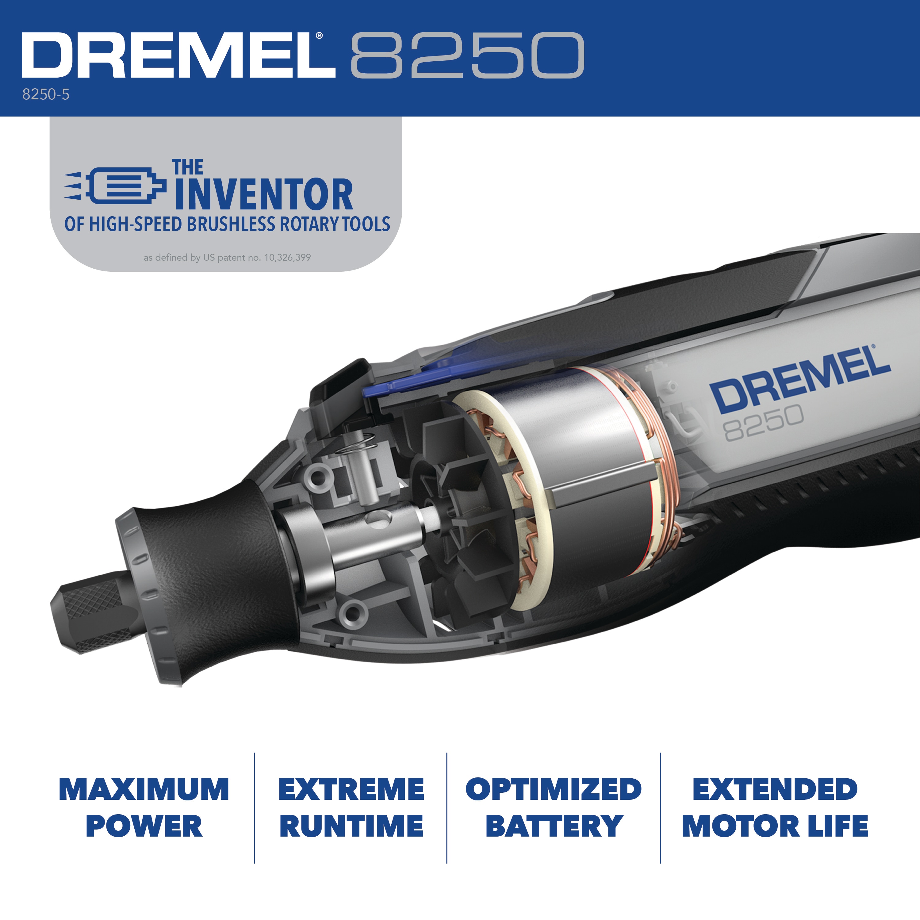 Dremel 8250 Brushless Variable Speed Cordless 12-volt 3-Amp