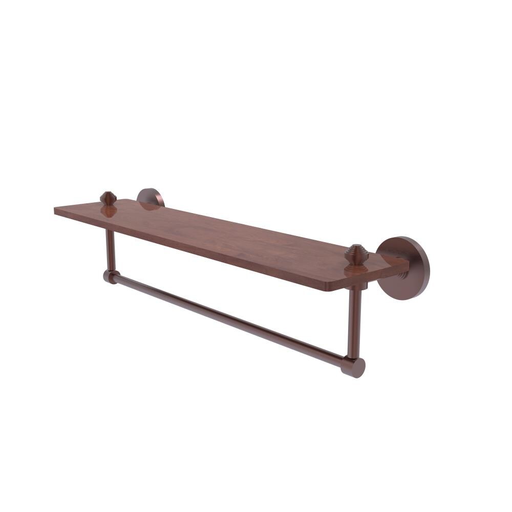 Allied Brass SB-1TB-22-IRW-CA Southbeach Antique Copper Wall mount Bathroom Shelf ( 22-in x 4-in x 5-in )