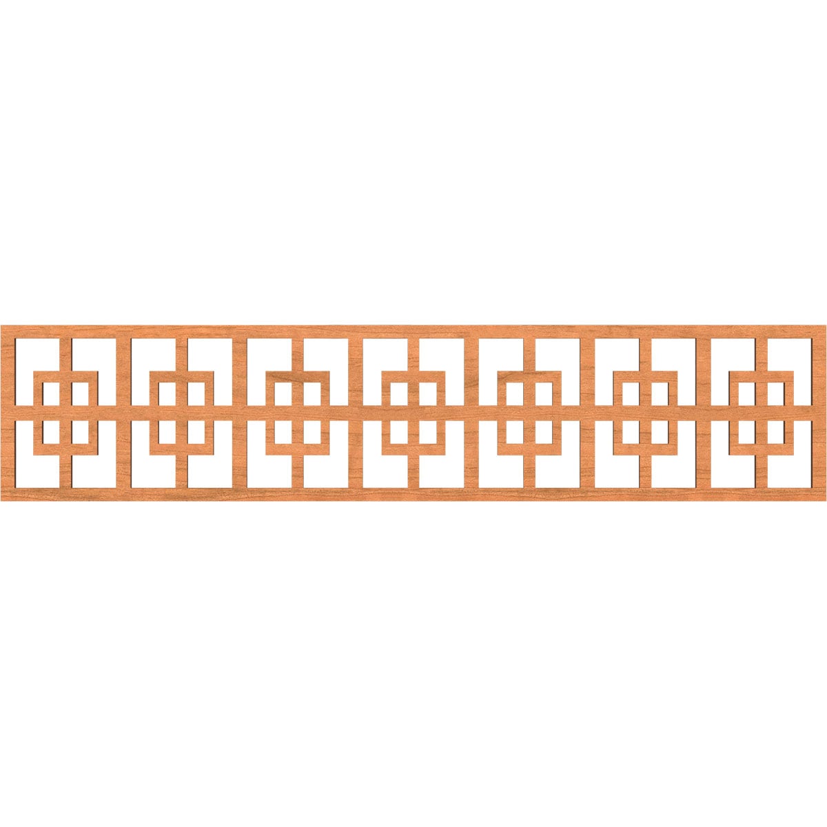 Ekena Millwork MLDA10X46CMBCH Cambridge Fretwork Flat Trim 10-in x 3.9-ft Cherry Brown Unfinished 2156434 Pierced Wall Panel Moulding