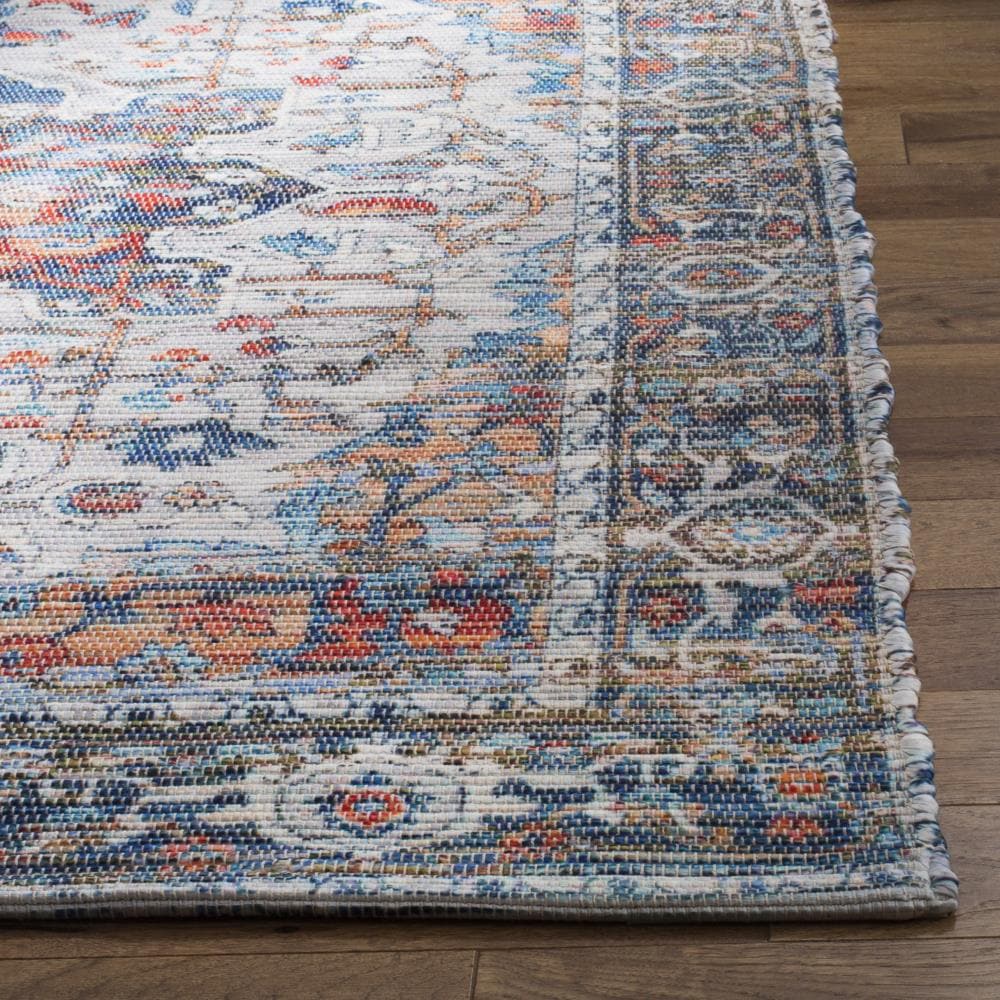 Reversible Handmade Cotton-Synthetic Blend Area Rug, 8' x 10', Gray