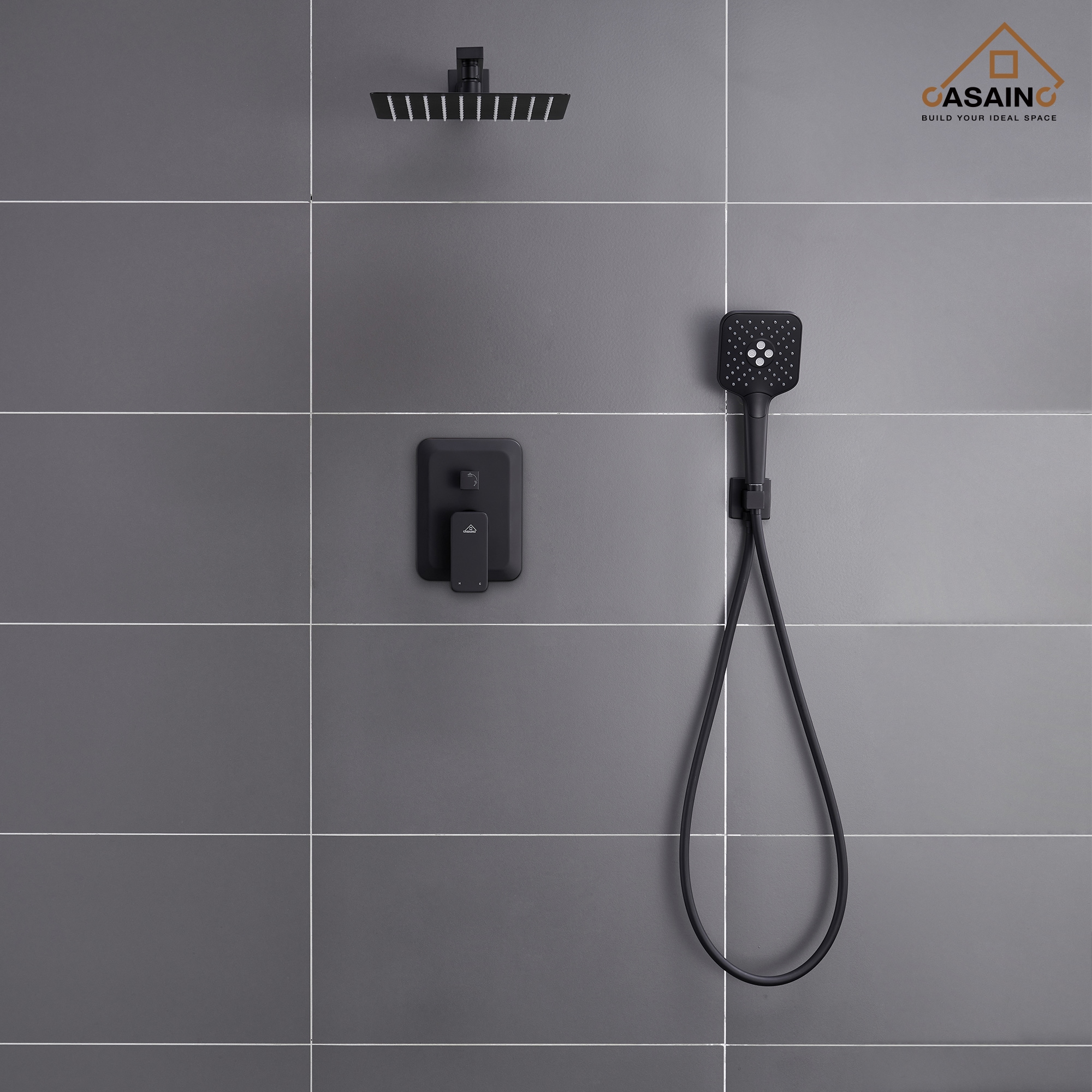 CASAINC HM-B205-SQ-MB Tub-Shower-Faucets - View #2