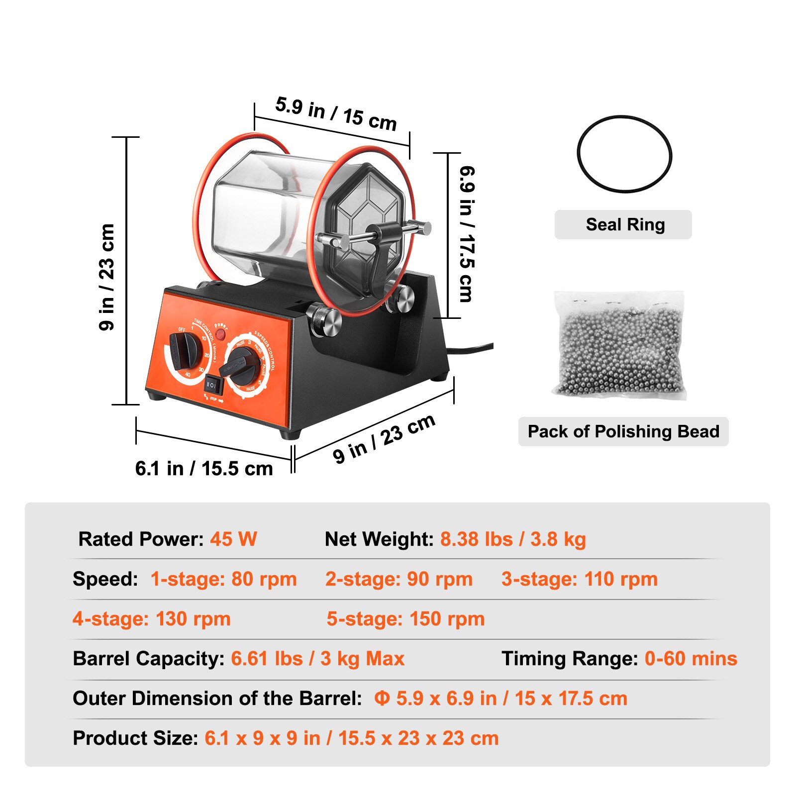 VEVOR SCWSPGJCSSDK03399V1 Corded-Polishers - View #7