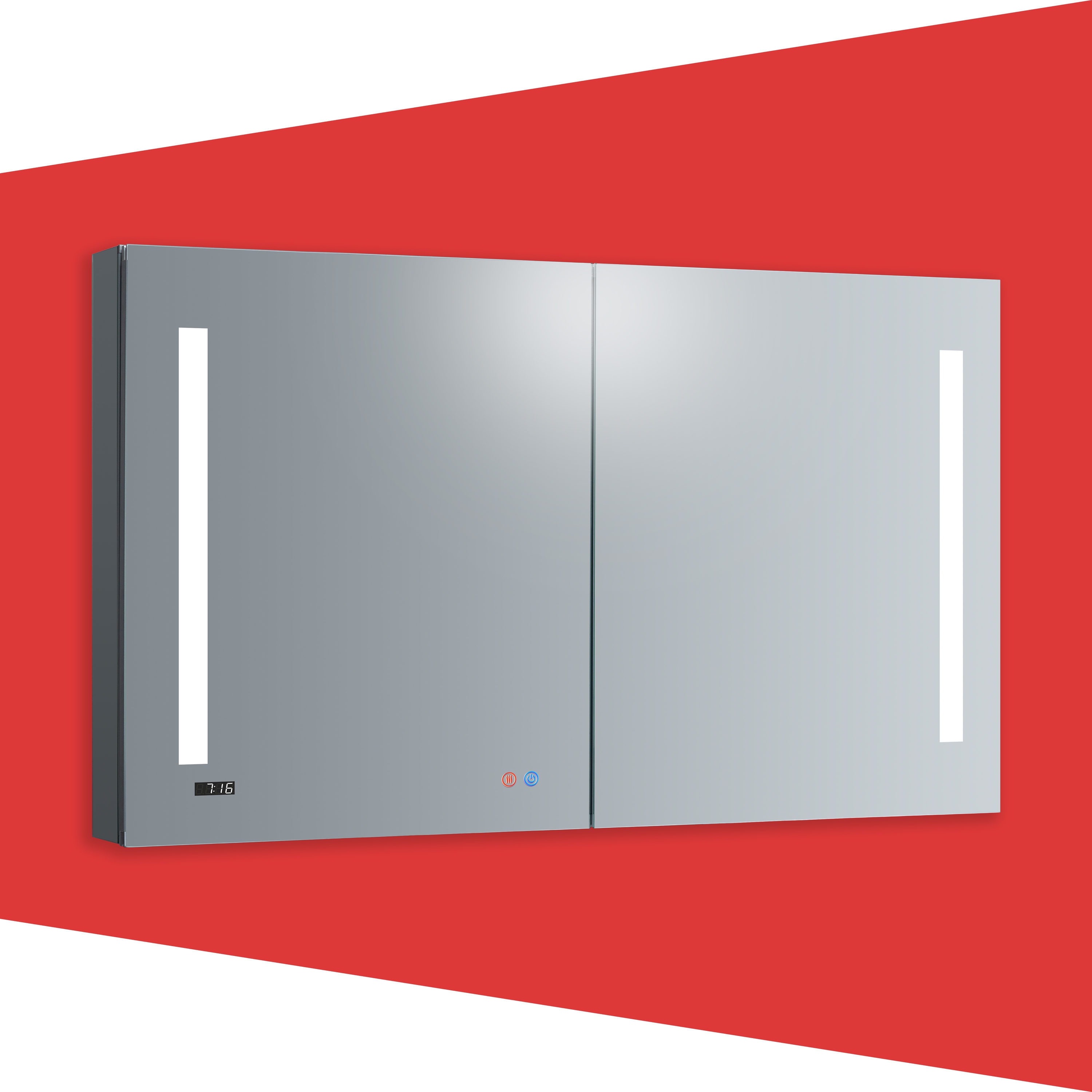 DECADOM AURA 4830DD Aura 48-Inches x 30-Inches x 5-Inches Silver