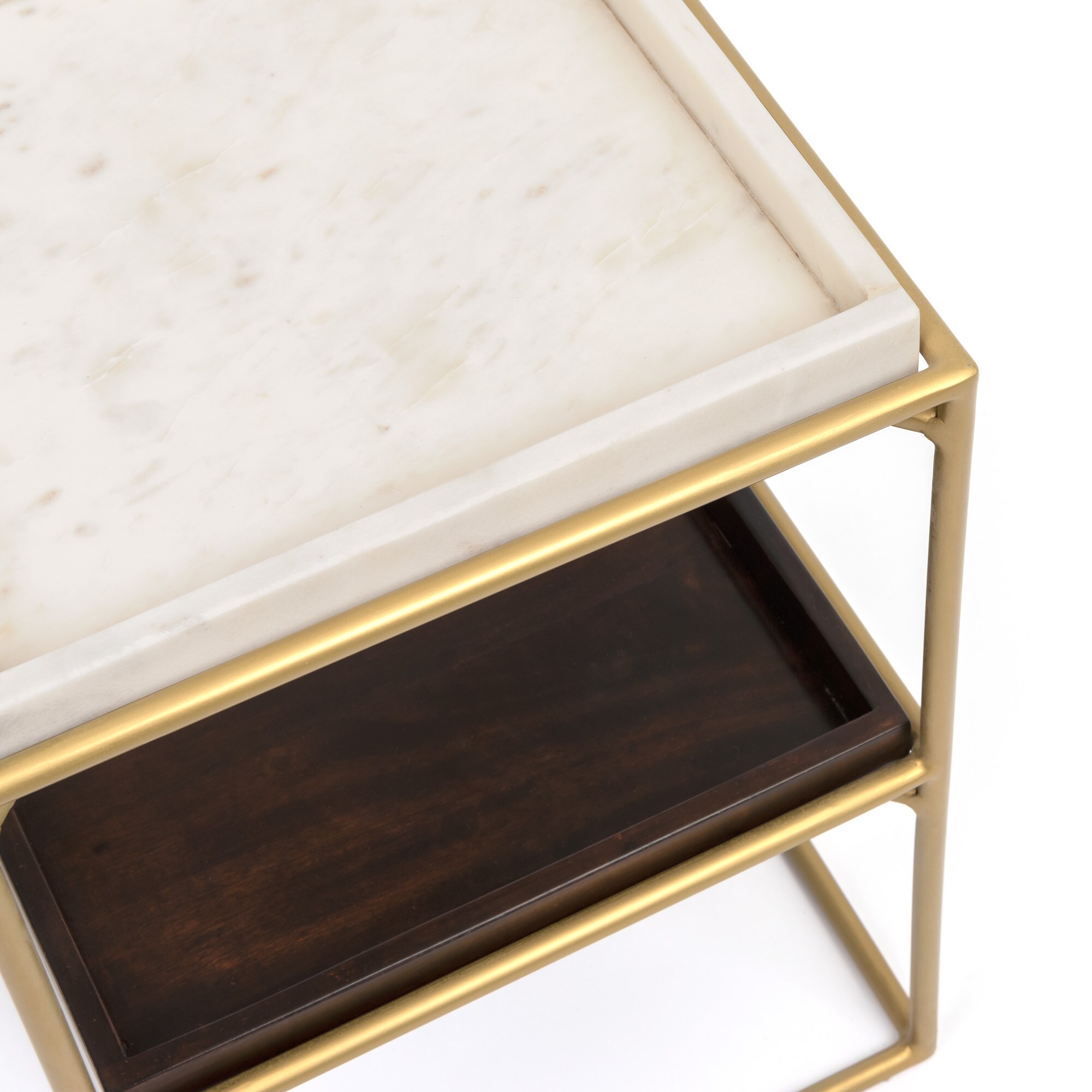 Best Home Fashion TABLE-PR30-MRBL-WOOD End-Tables - View #6
