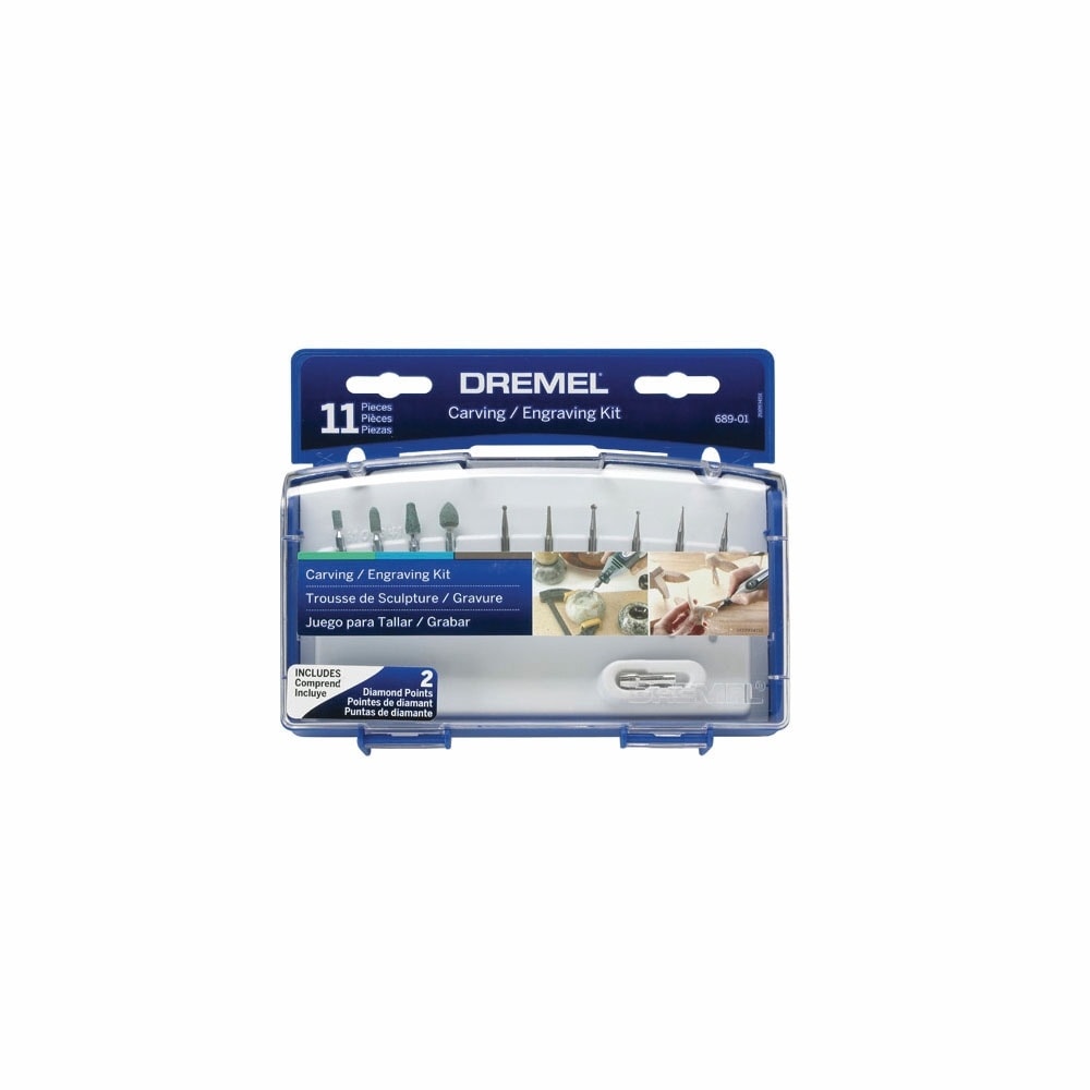 Dremel 689-01 Carving/Engraving Accessory Kit, 11 pieces