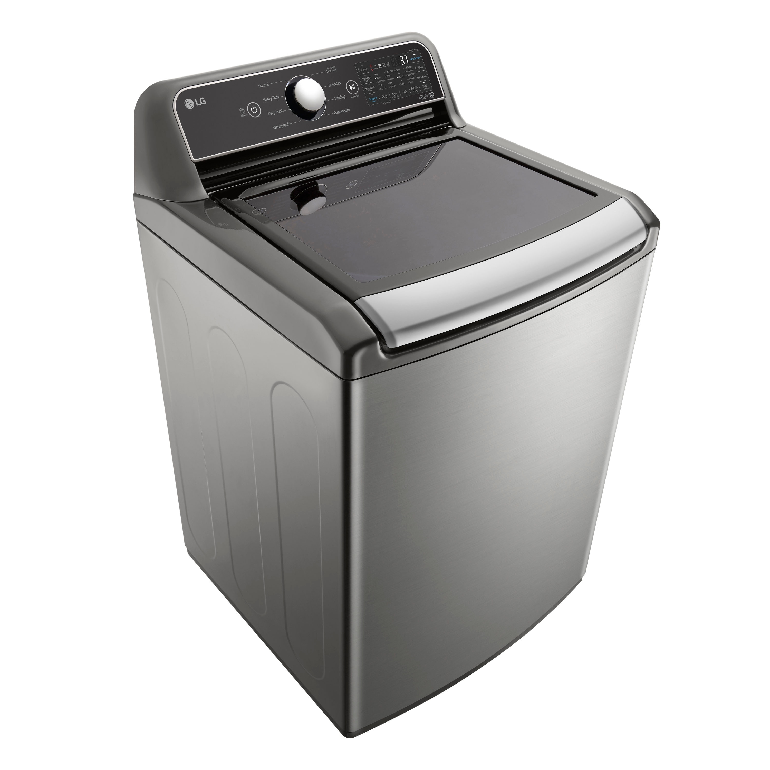 LG TurboWash 3D 4.8-cu ft Agitator Smart Top-Load Washer (Graphite Steel)  ENERGY STAR in the Top-Load Washers department at