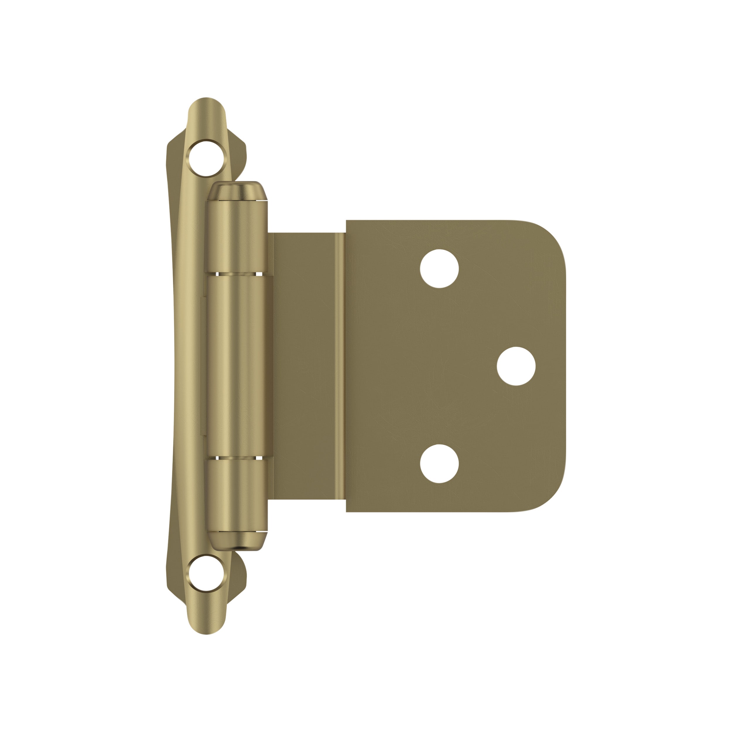 Amerock BPR7928BBZ 110-Degree 3/8-in Inset Inset Surface Self-Closing Golden Champagne Cabinet Hinge , 1 Pairs ( 2 -Pieces)