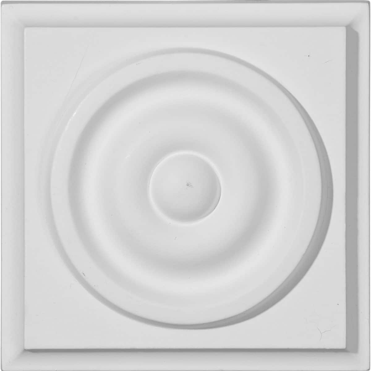 Ekena Millwork PB03X03AT Anthony 3.75-in x 3.75-in Primed Urethane Square Rosette