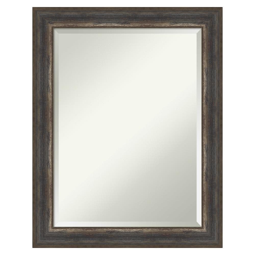 Amanti Art DSW4960850 Alta 22.5-Inches x 28.5-Inches Framed Rectangle Bathroom Vanity Mirror ( Distressed Black,Brown,Silver )