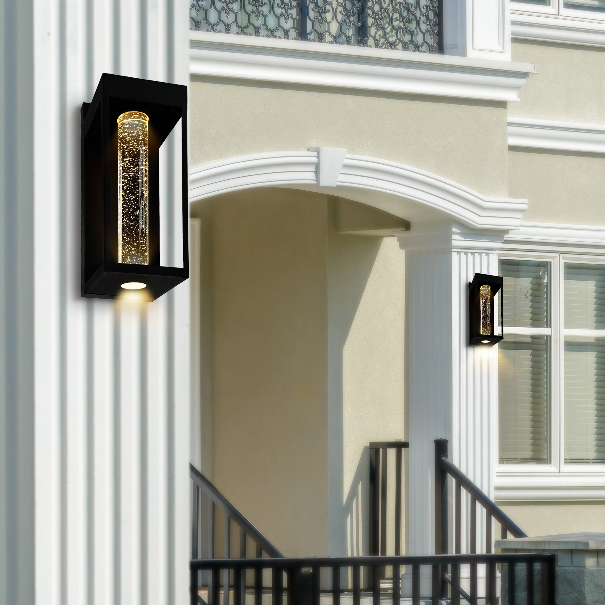 CWI Lighting 1696W5-1-101-C Rochester 19-in H Multiple finishes Black Hardwired Integrated LED Outdoor Wall Light