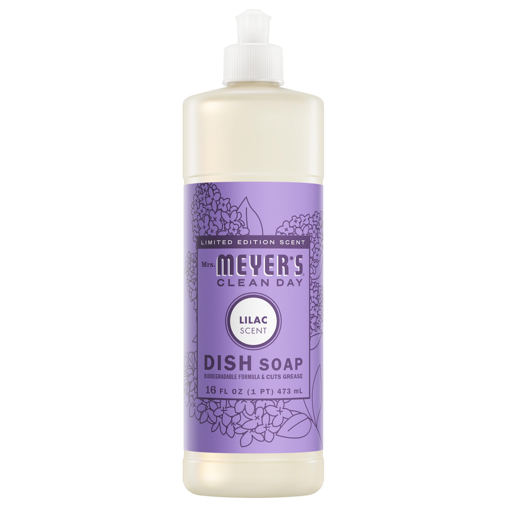 Mrs. Meyer's Clean Day Liquid Dish Soap Lilac 16 fl. oz #808124700588-4C-E07E