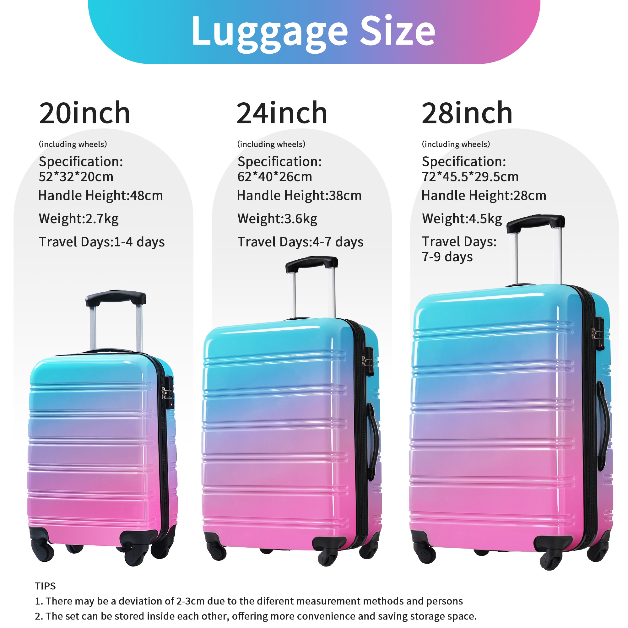 ModernLuxe L3P-N732P184448W Luggage-And-Luggage-Sets - View #10