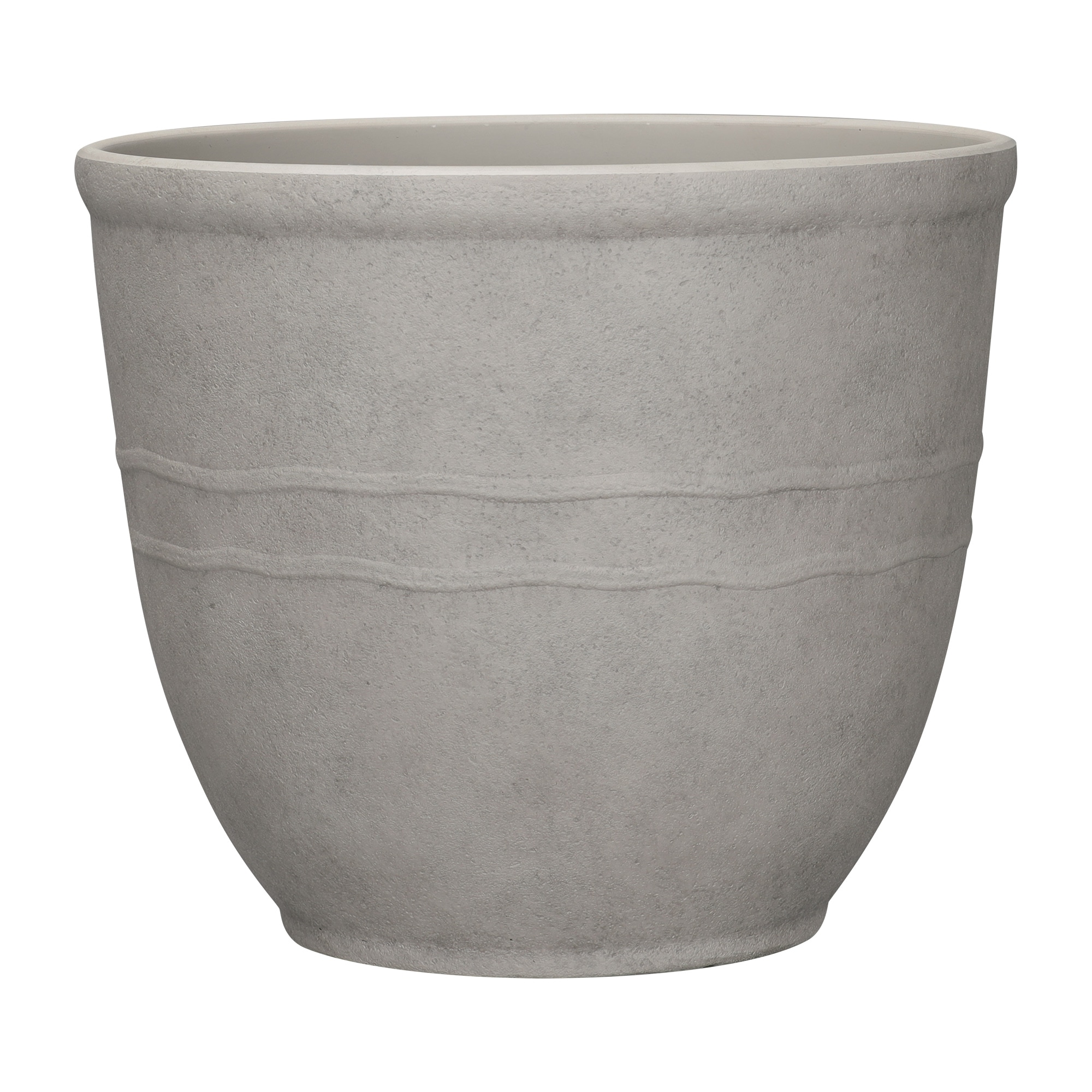 Origin 21 - 13.07-in W x 13.07-in L x 11.89-in H Gray Plastic Round Indoor/Outdoor Planter