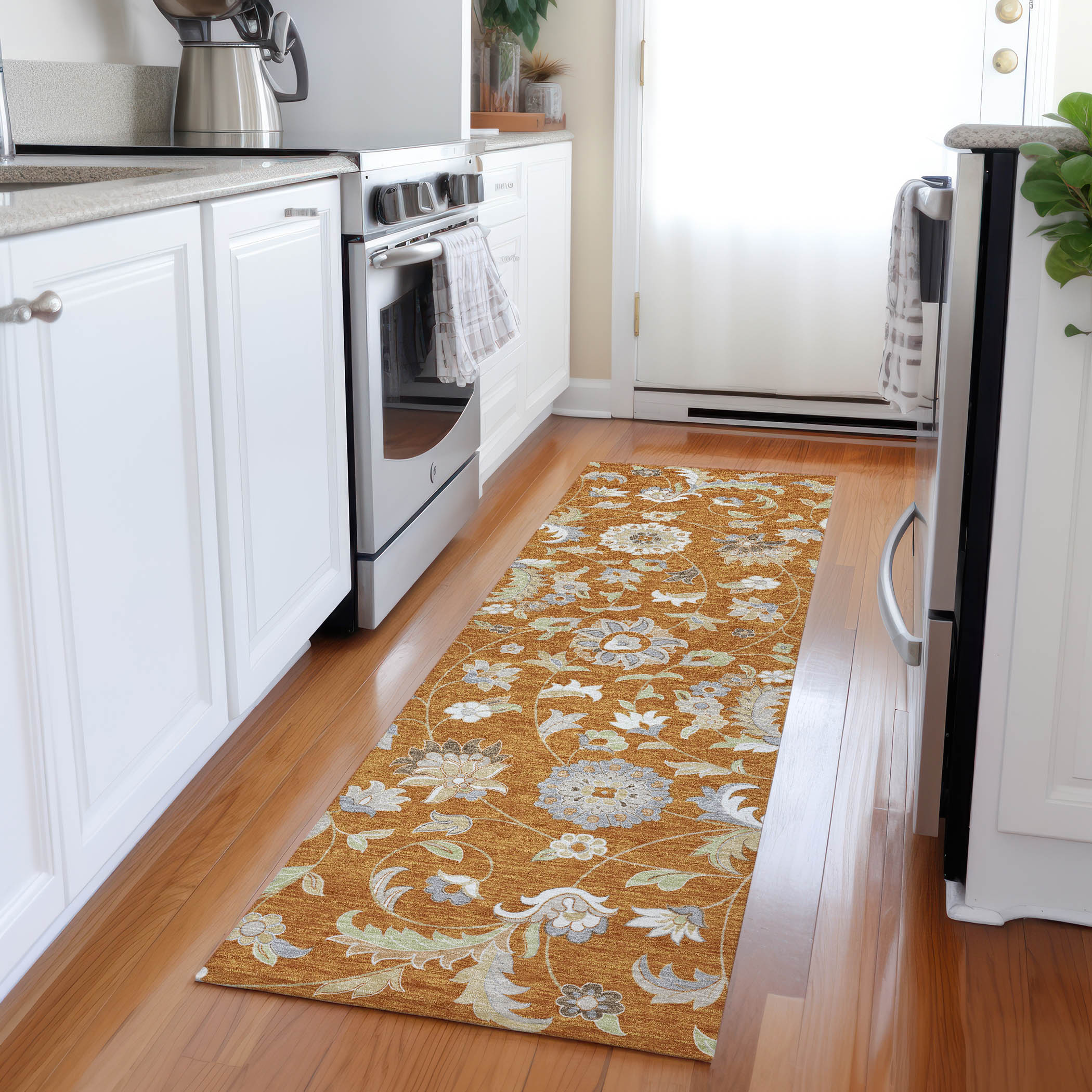 Addison Rugs ACN1006PK2X8 Chantille ACN1006PK 2 x 7 (ft) Polyester Paprika Rectangular Indoor/Outdoor Geometric Machine washable Runner rug