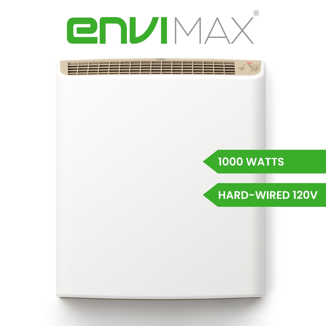 Envi Max 1000 -Watt 240V Hardwired Convection Electric Panel Wall