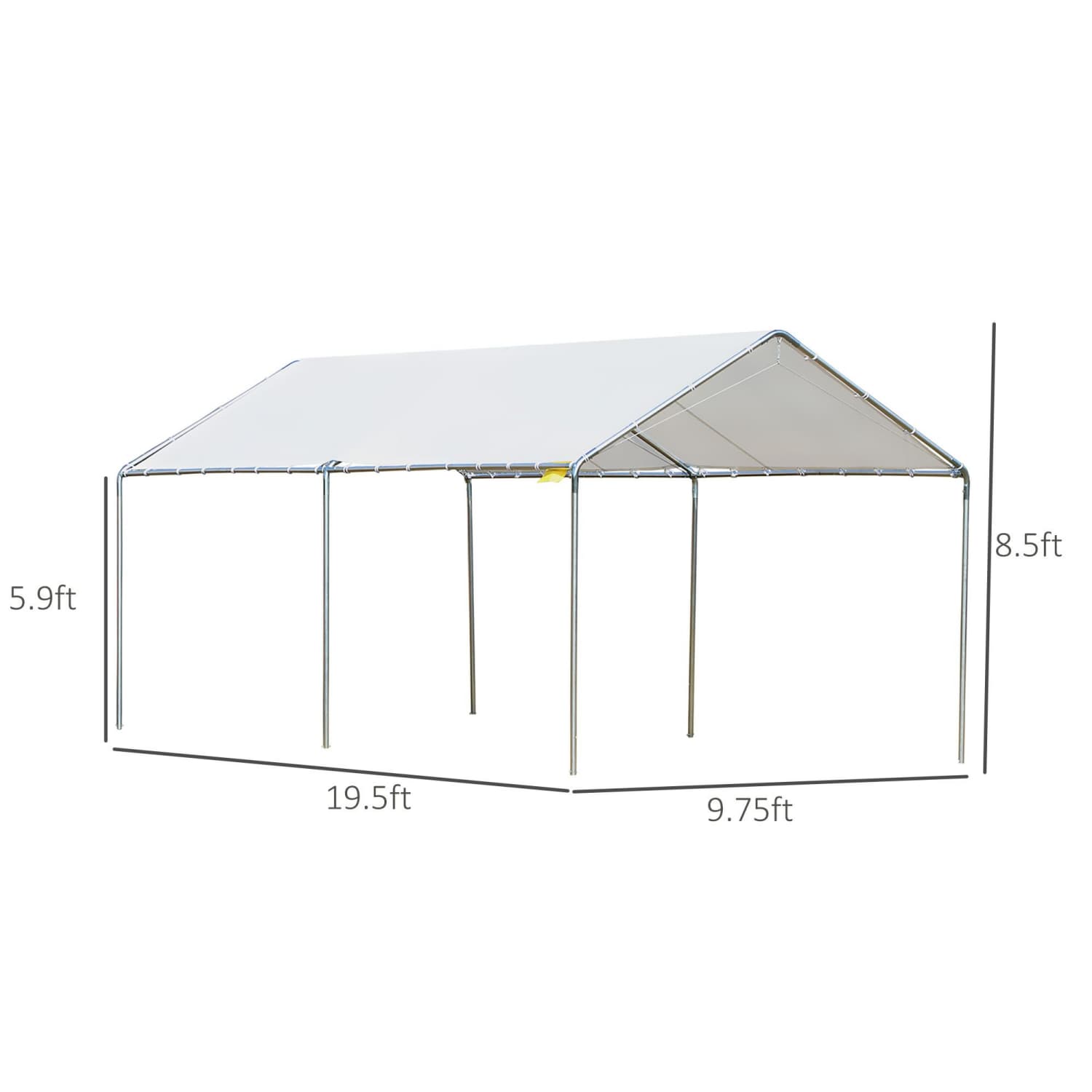 Angel Sar DAZQYCAR0326-SI Carport-Covers - View #3