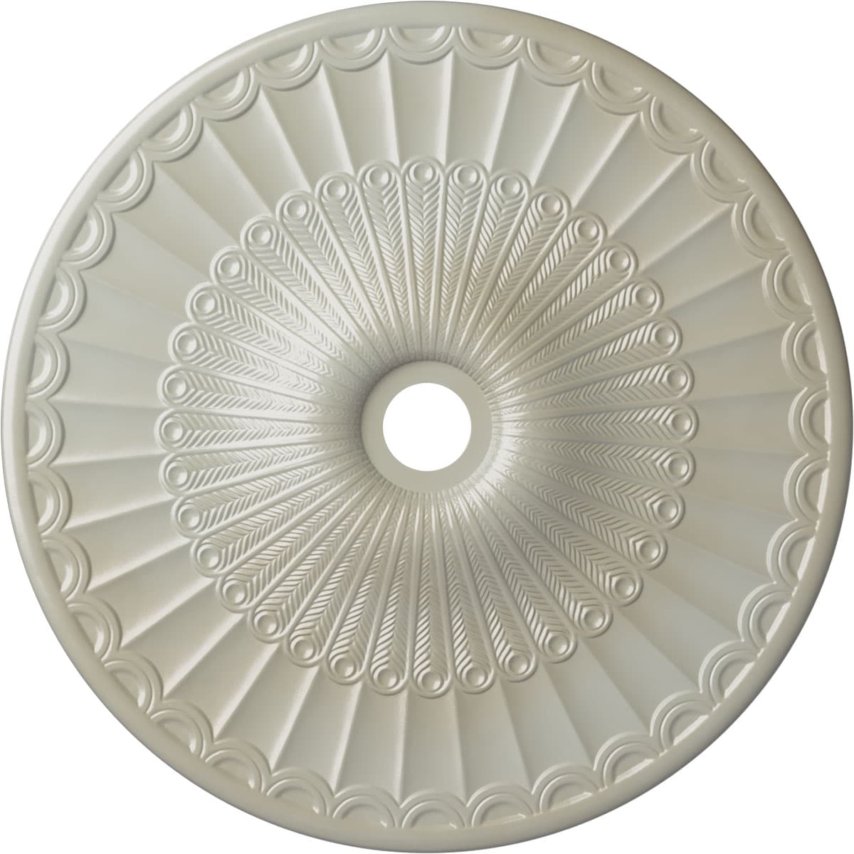 Ekena Millwork CM36GLFBS Galveston 36.625-in W x 36.625-in L Painted Flash Blue Polyurethane Whole Ceiling Medallion