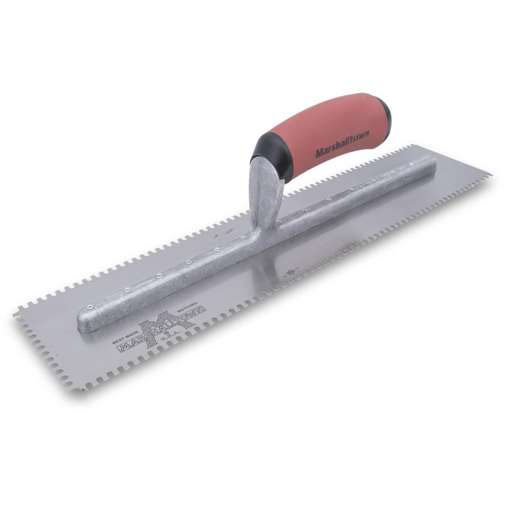 Marshalltown DU653SD 1/8-in x 1/8-in x 1/8-in Ground Steel U-notch Ceramic Floor Trowel