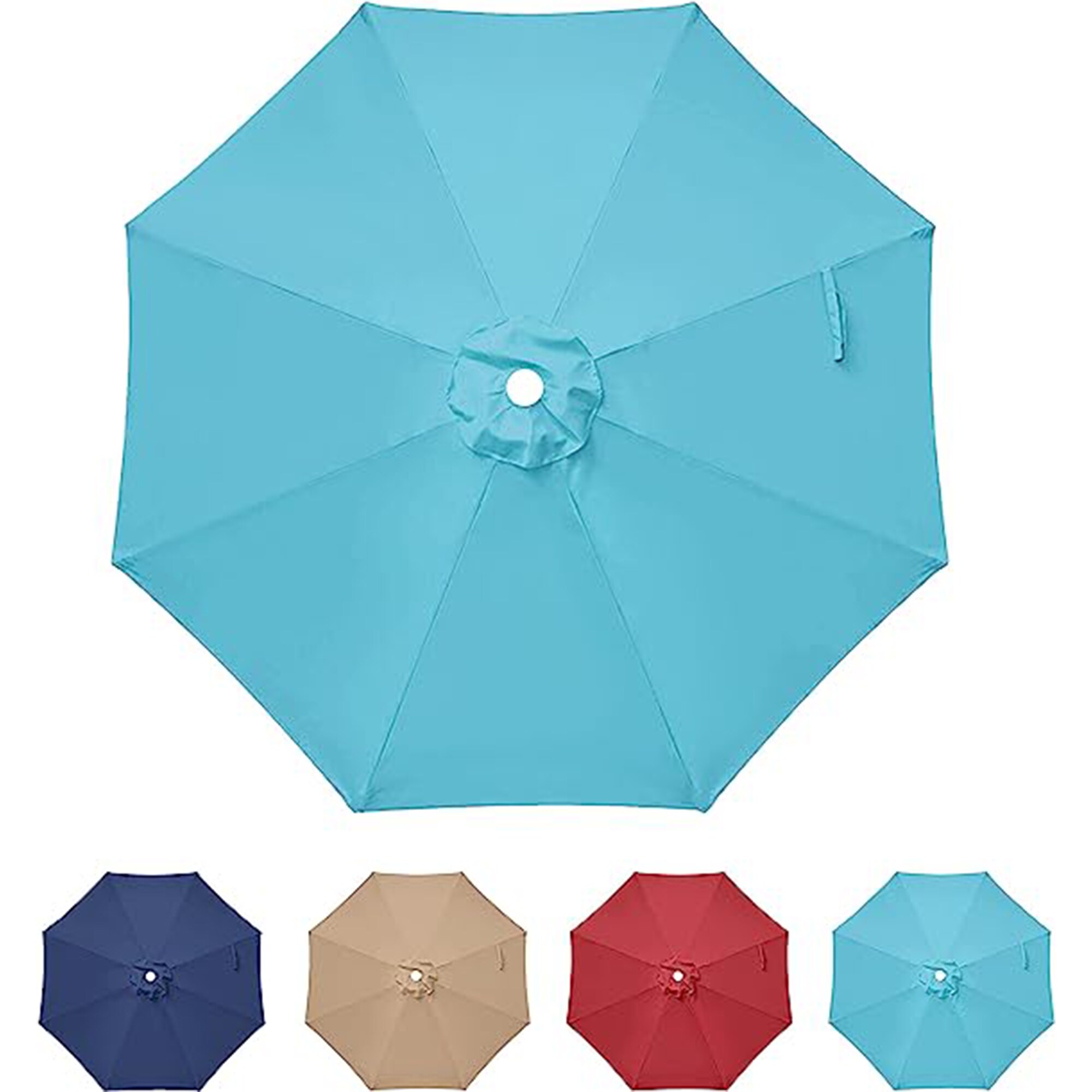 WELLFOR GIZ-DHS1996 Turquoise Polyester Patio Furniture Cover For Umbrella