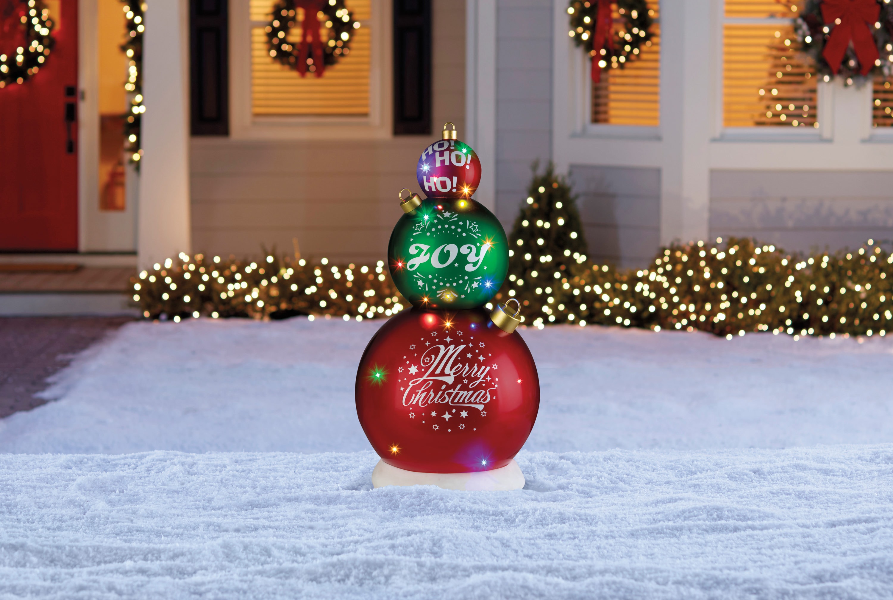 Holiday Living 3 Ft Led Blow Mold Ornament Stack In The Outdoor