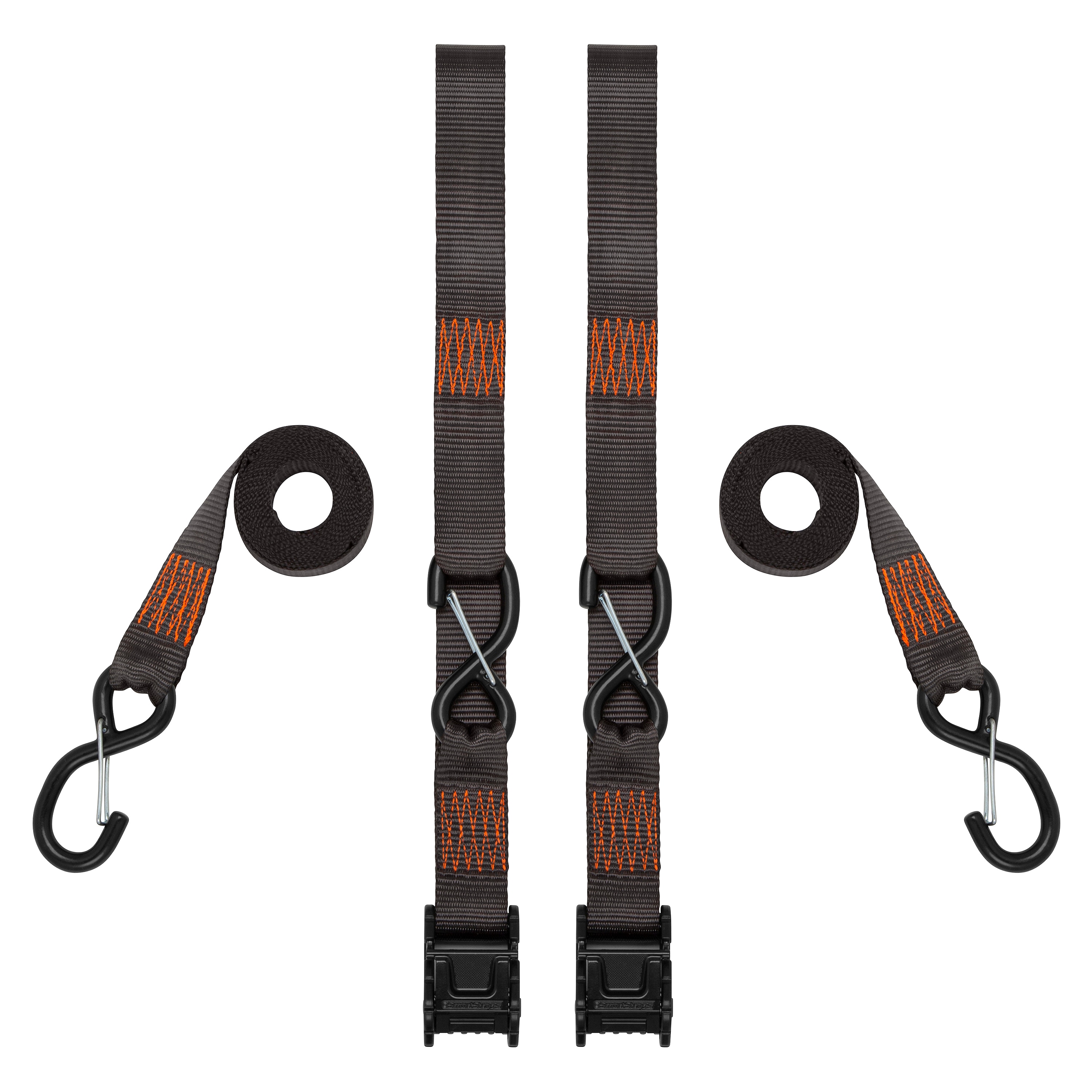 2-Pack of 2 x 12 Cam Buckle Straps with E-Fittings