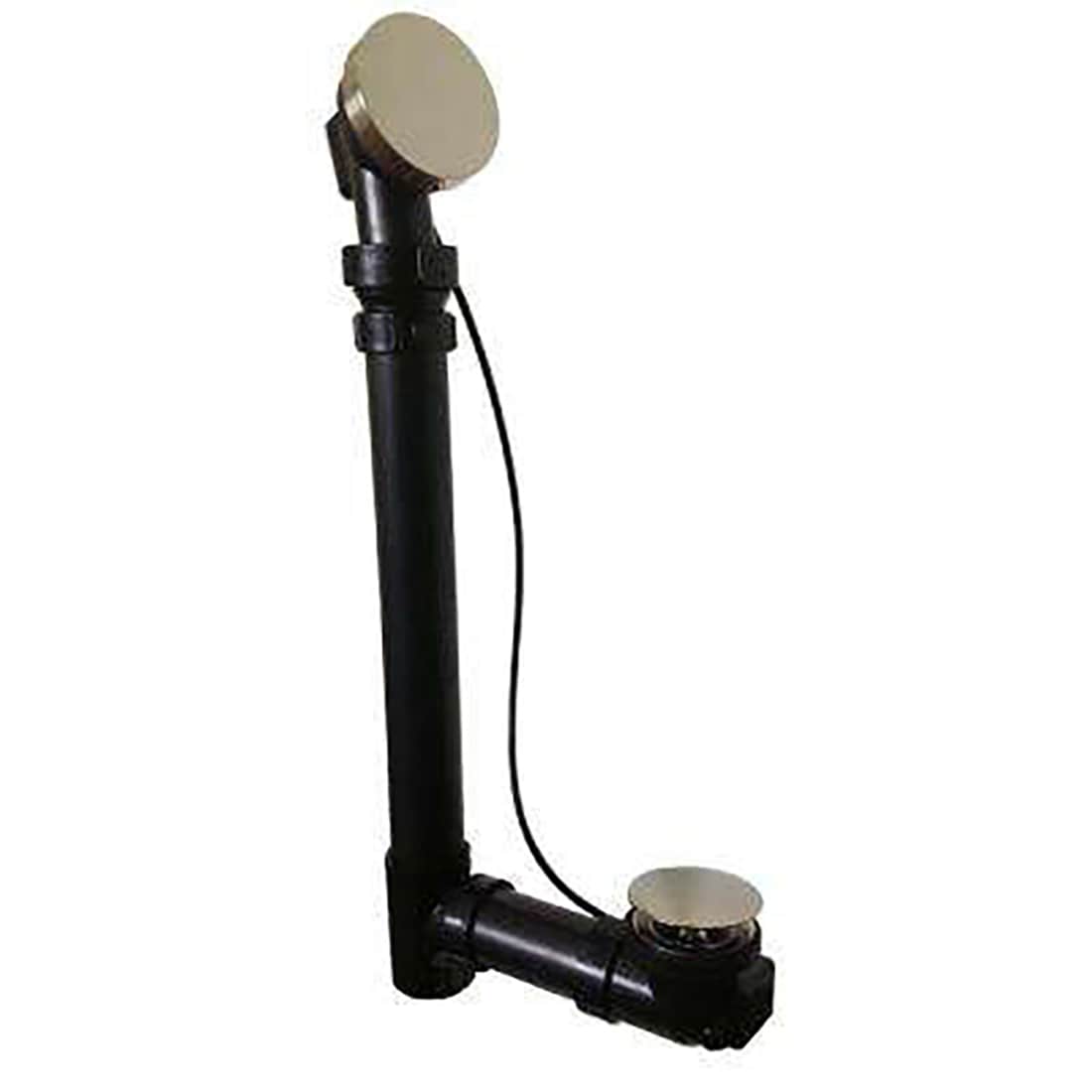 Hydro Systems STU-WOB.BN 3-in Brushed nickel Cable Waste and Overflow Brushed Nickel Cable drive Drain with PVC