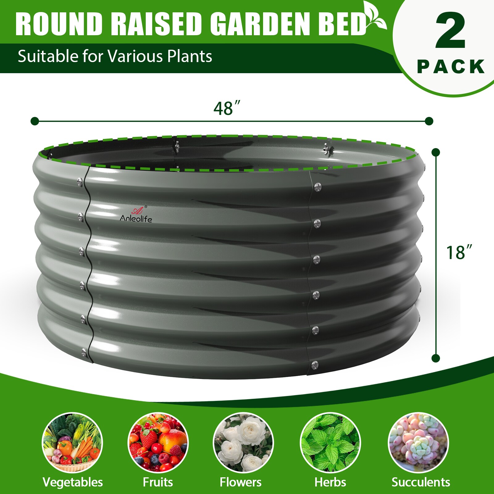 Zeus & Ruta 840GARBED-5 Raised-Garden-Beds - View #4