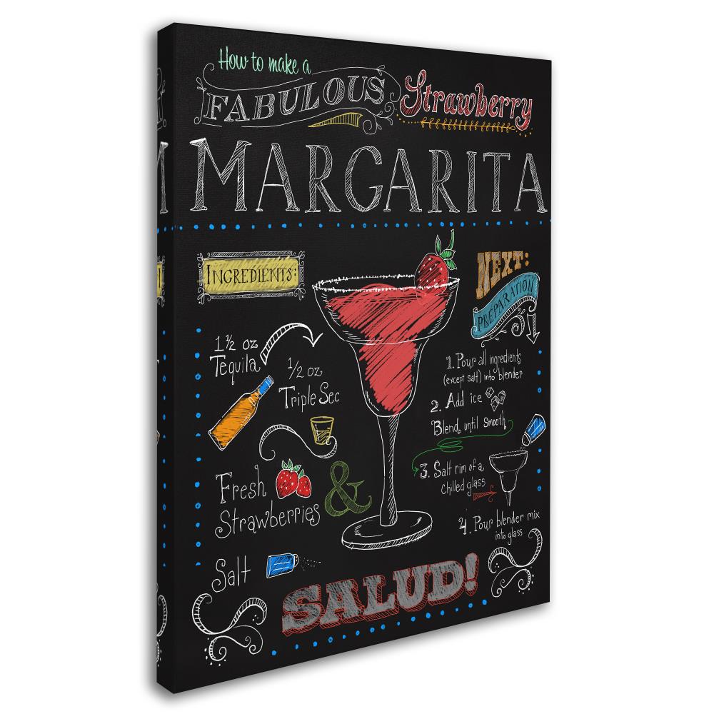 Stupell Industries Summer Sangria Pitcher Chalk Style Ingredient List 15-in H x 10-in W Kitchen Print in Black | AB-749-WD-10X15