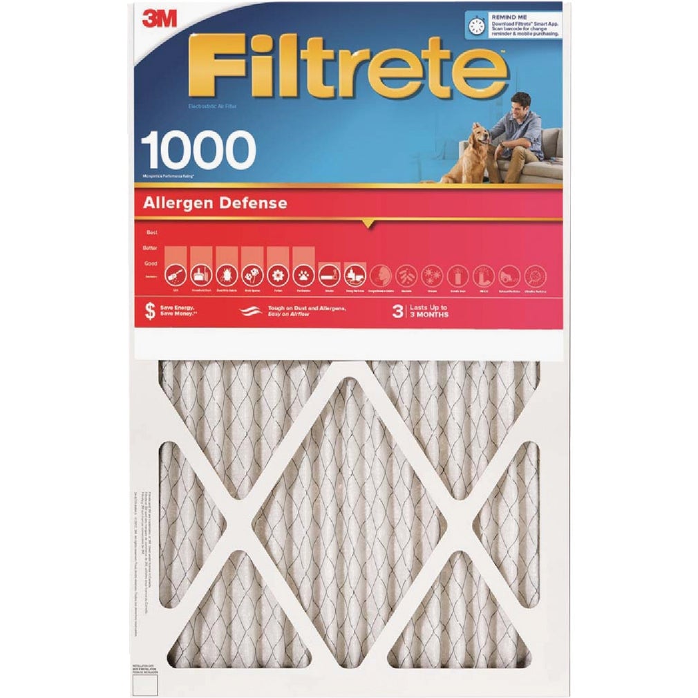 Filtrete 3M  Micro Allergen Reduction Air Filter 17.81 x 23.78 x 0.84 in 4-Pack Model 9821-4