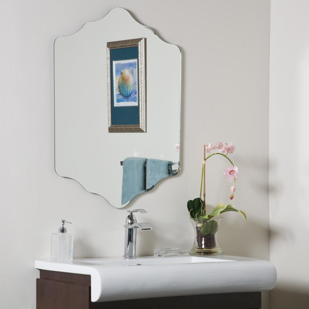 Decor Wonderland Vandam 23.6-in W x 31.5-in H Frameless Bathroom Vanity Mirror