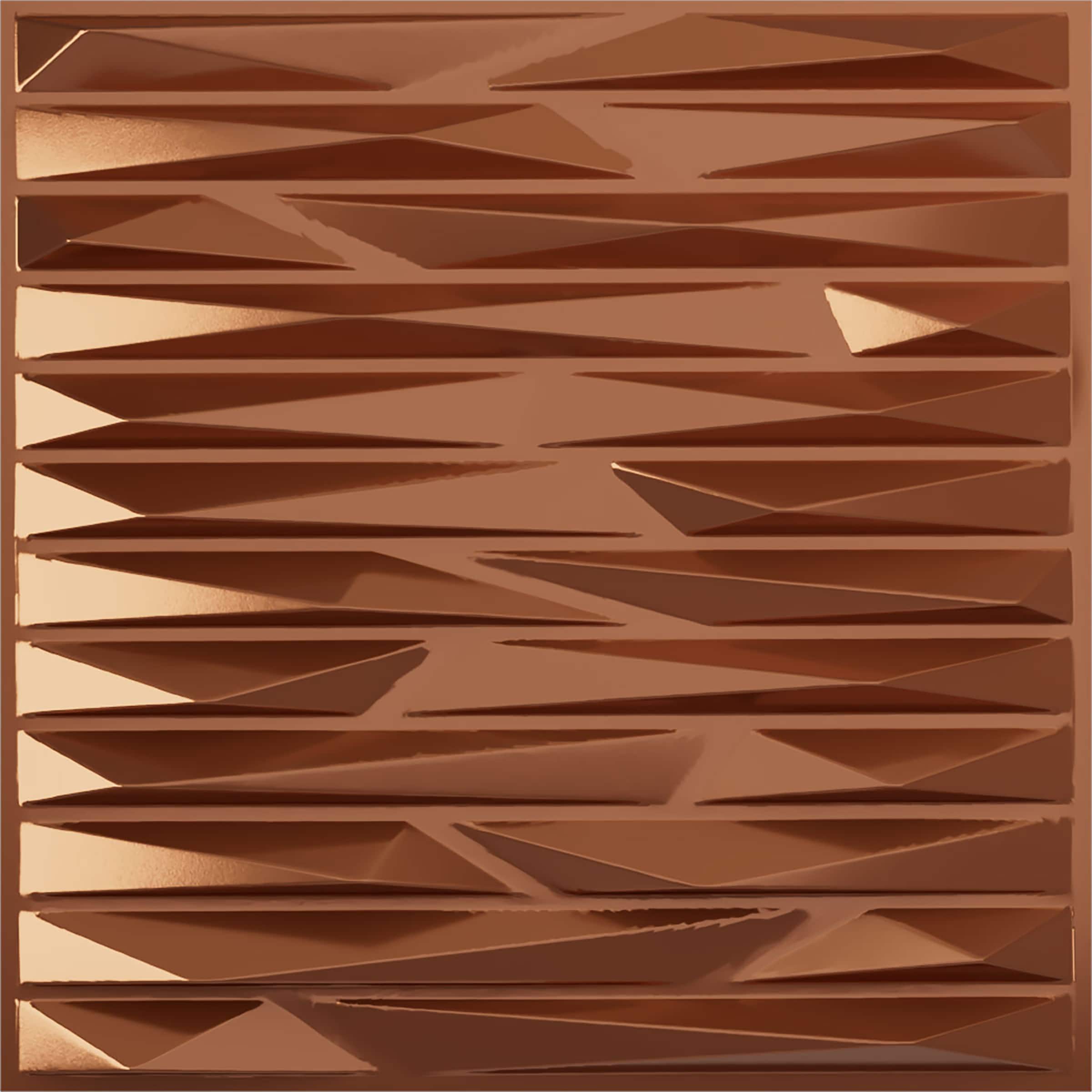 Ekena Millwork WP20X20ENBCO 19-5/8-in x 19-5/8-in Embossed Paintable/Stainable Copper PVC Abstract Wall Panel ( 2.67-sq ft )