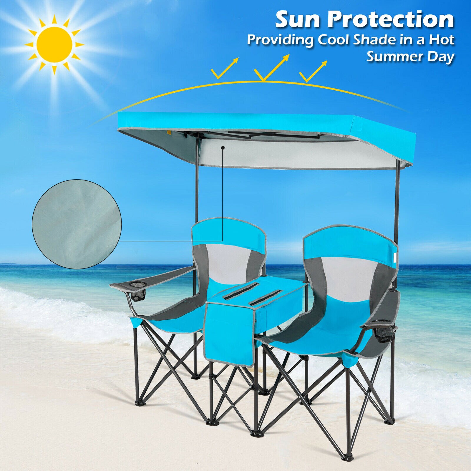 Miami Dolphins Portable Beach Chair Summer Folding Camping Chair With Carry  Bag