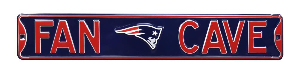 Authentic Street Signs New England Patriots 6-in x 36-in Metal Blank Sign  at
