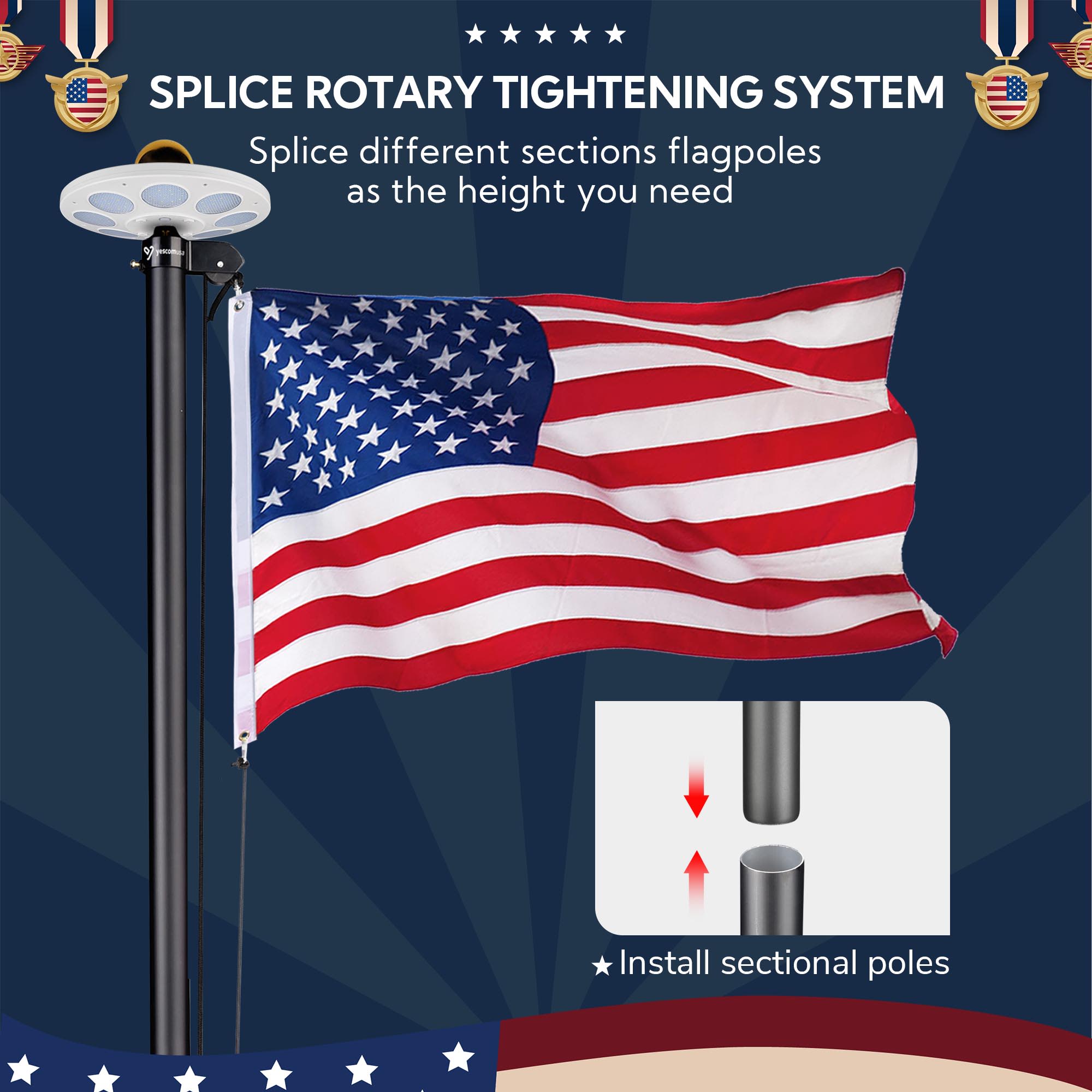 Yescom 22FLPSET031-L1-20-LO Flag-Poles - View #2
