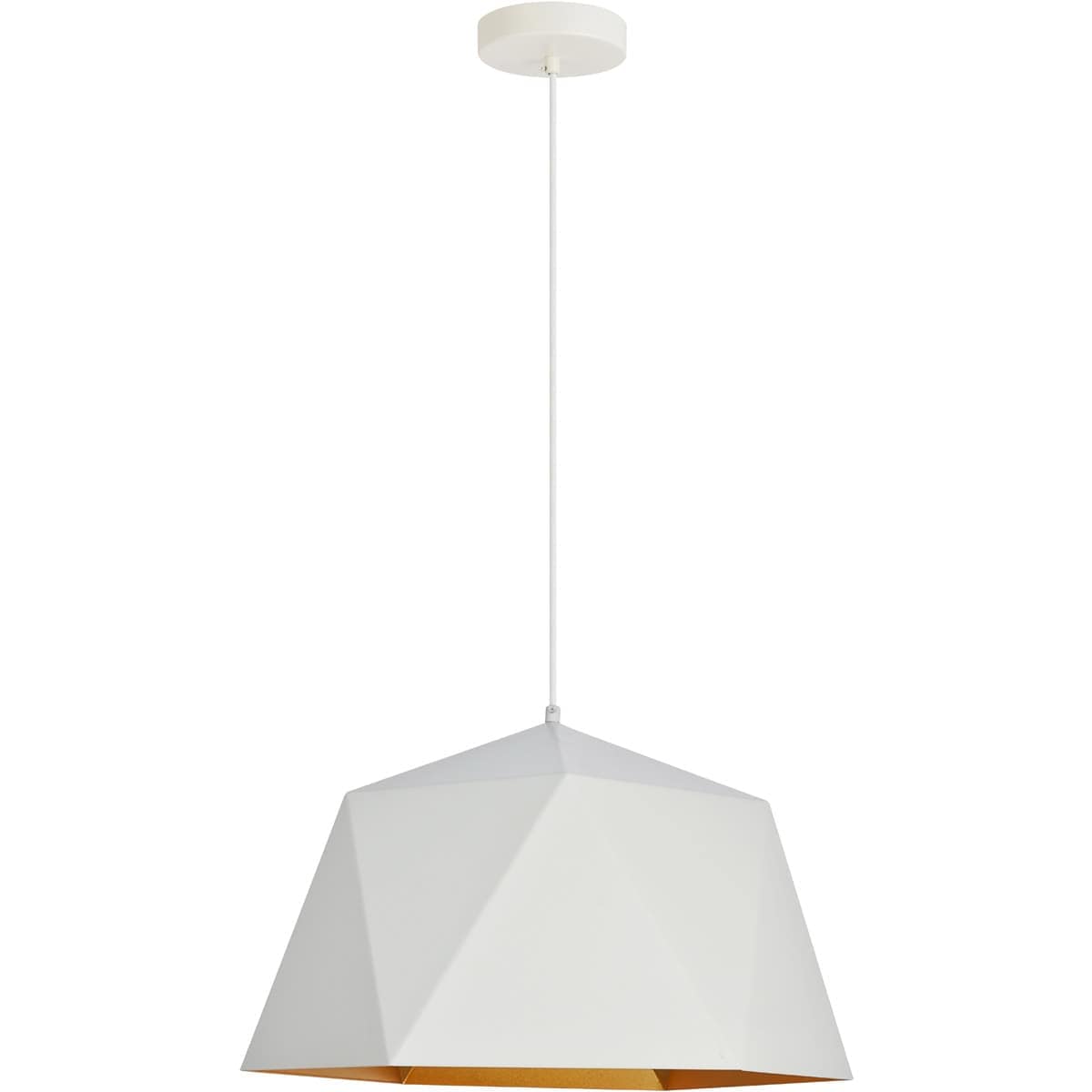 Elegant Lighting Living District LDPD2082 Arden 1 Light 177 inch White with Golden Inside Pendant Ceiling Light